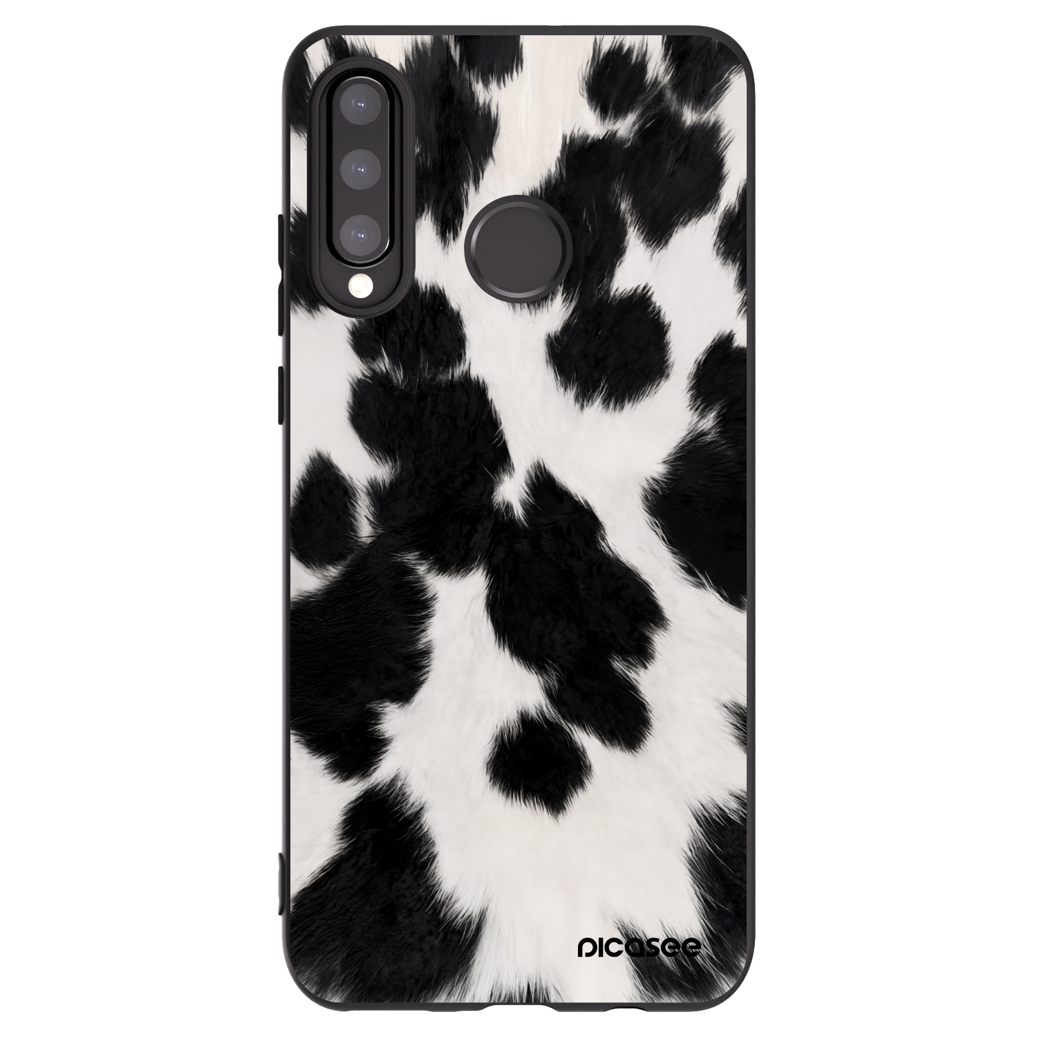 Picasee silikonski črni ovitek za Huawei P30 Lite - Black Moo