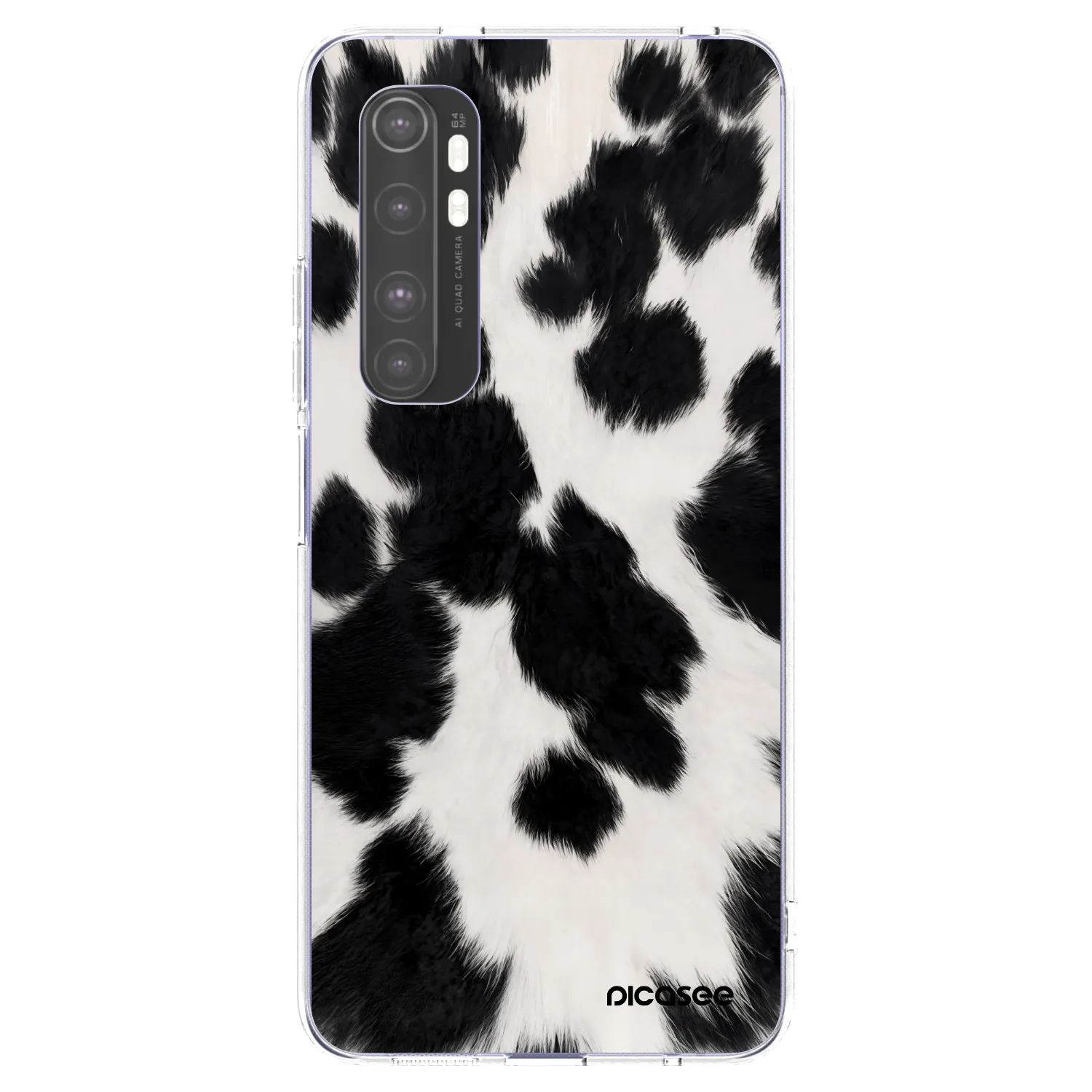 Picasee silikonski prozorni ovitek za Xiaomi Mi Note 10 Lite - Black Moo
