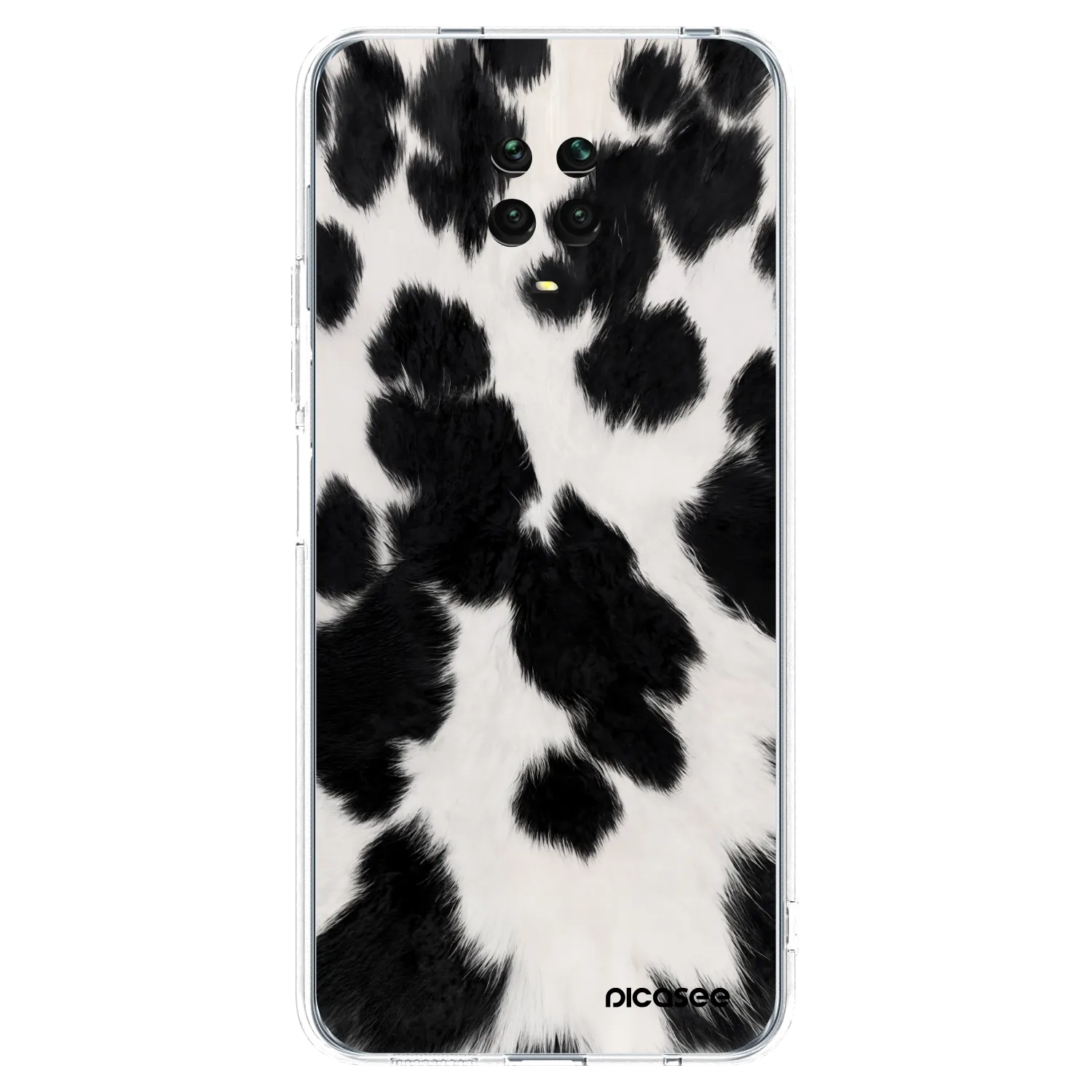 Picasee silikonski prozorni ovitek za Xiaomi Redmi Note 9S - Black Moo