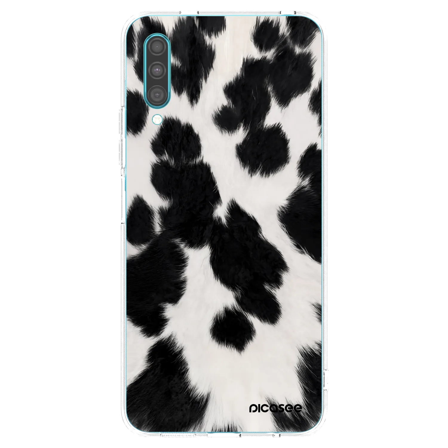 Picasee silikonski prozorni ovitek za Samsung Galaxy A30s A307F - Black Moo