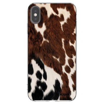 Picasee silikonski prozorni ovitek za Apple iPhone XS Max - Rust