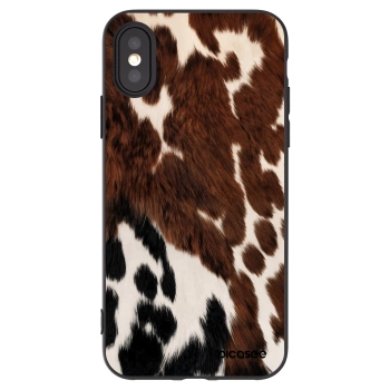 Picasee silikonski črni ovitek za Apple iPhone X/XS - Rust