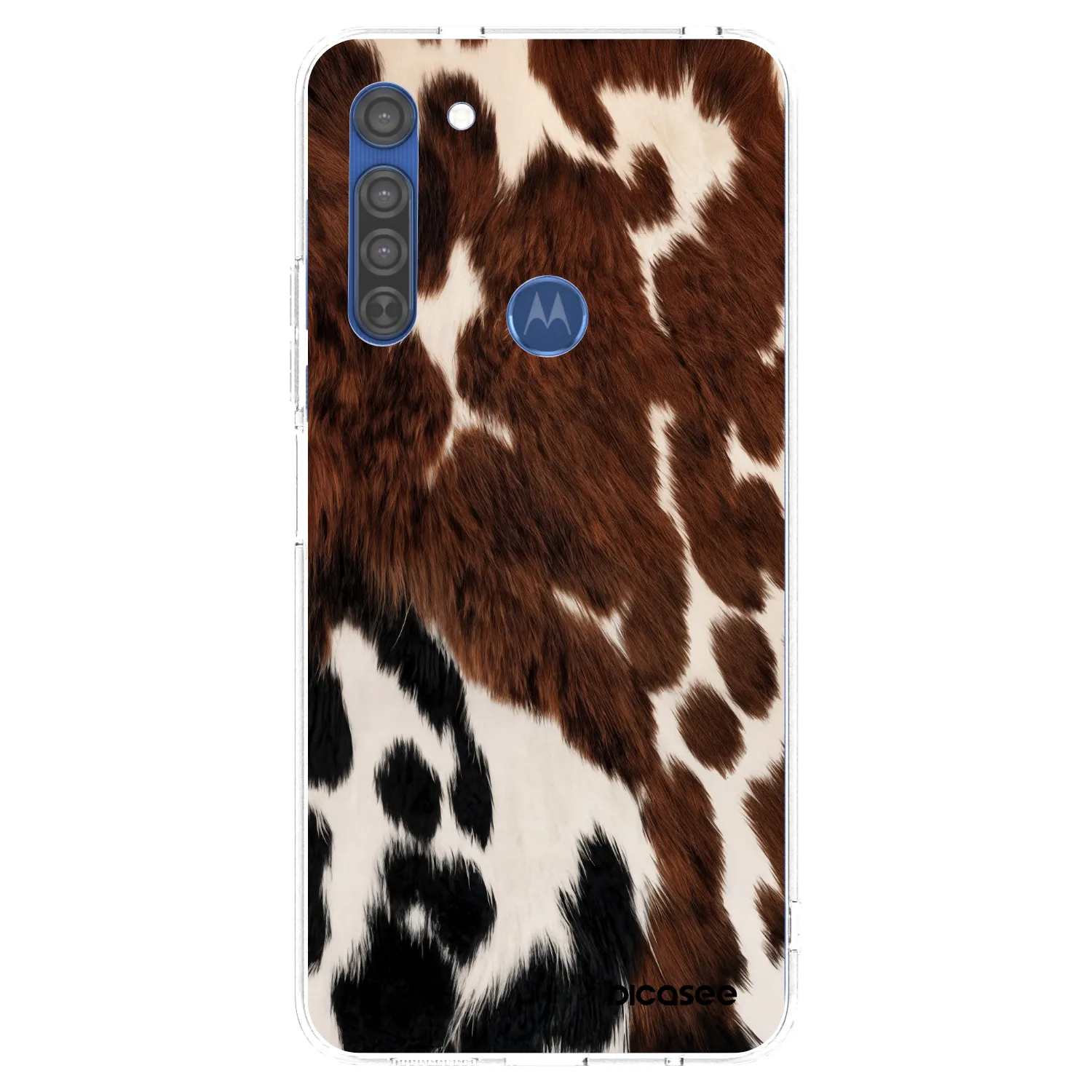 Picasee silikonski prozorni ovitek za Motorola Moto G8 - Rust