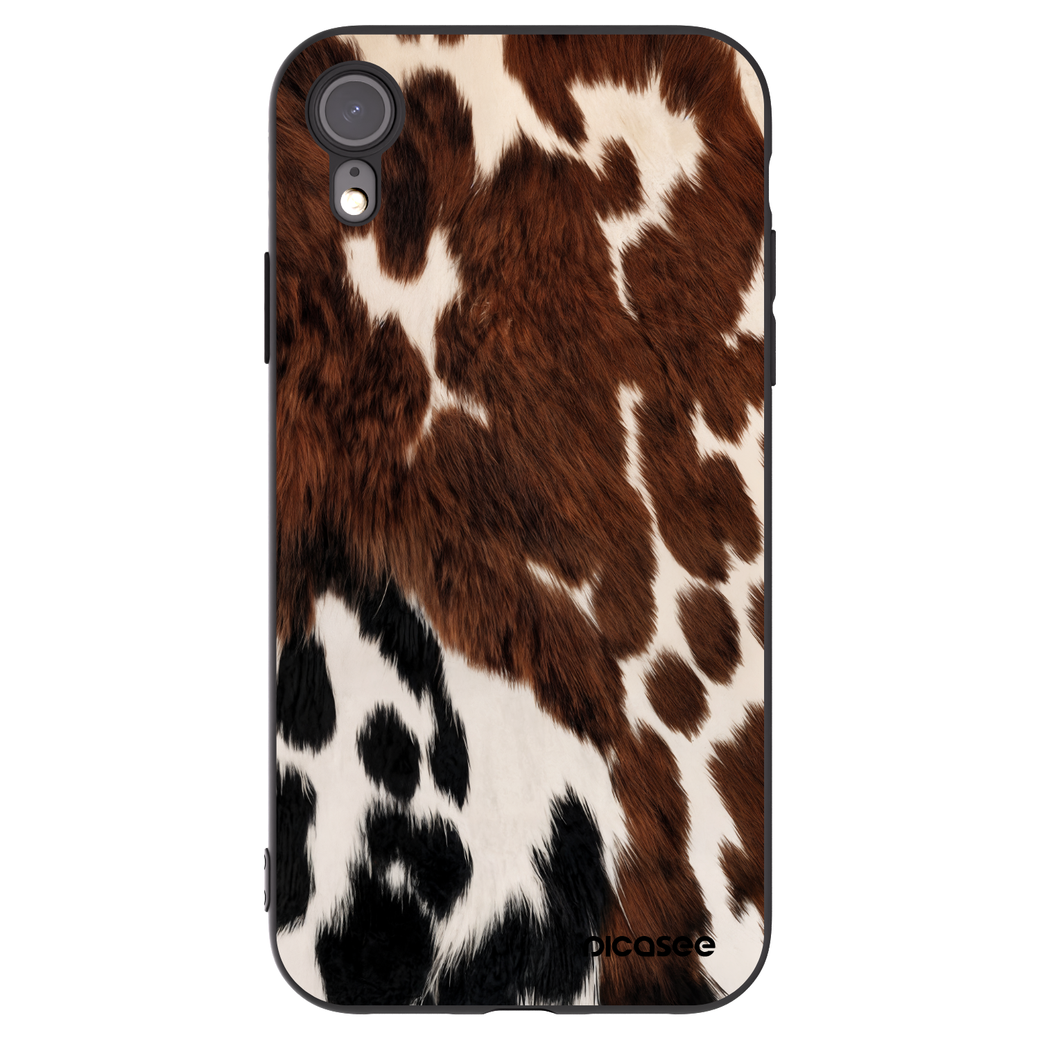 Picasee silikonski črni ovitek za Apple iPhone XR - Rust