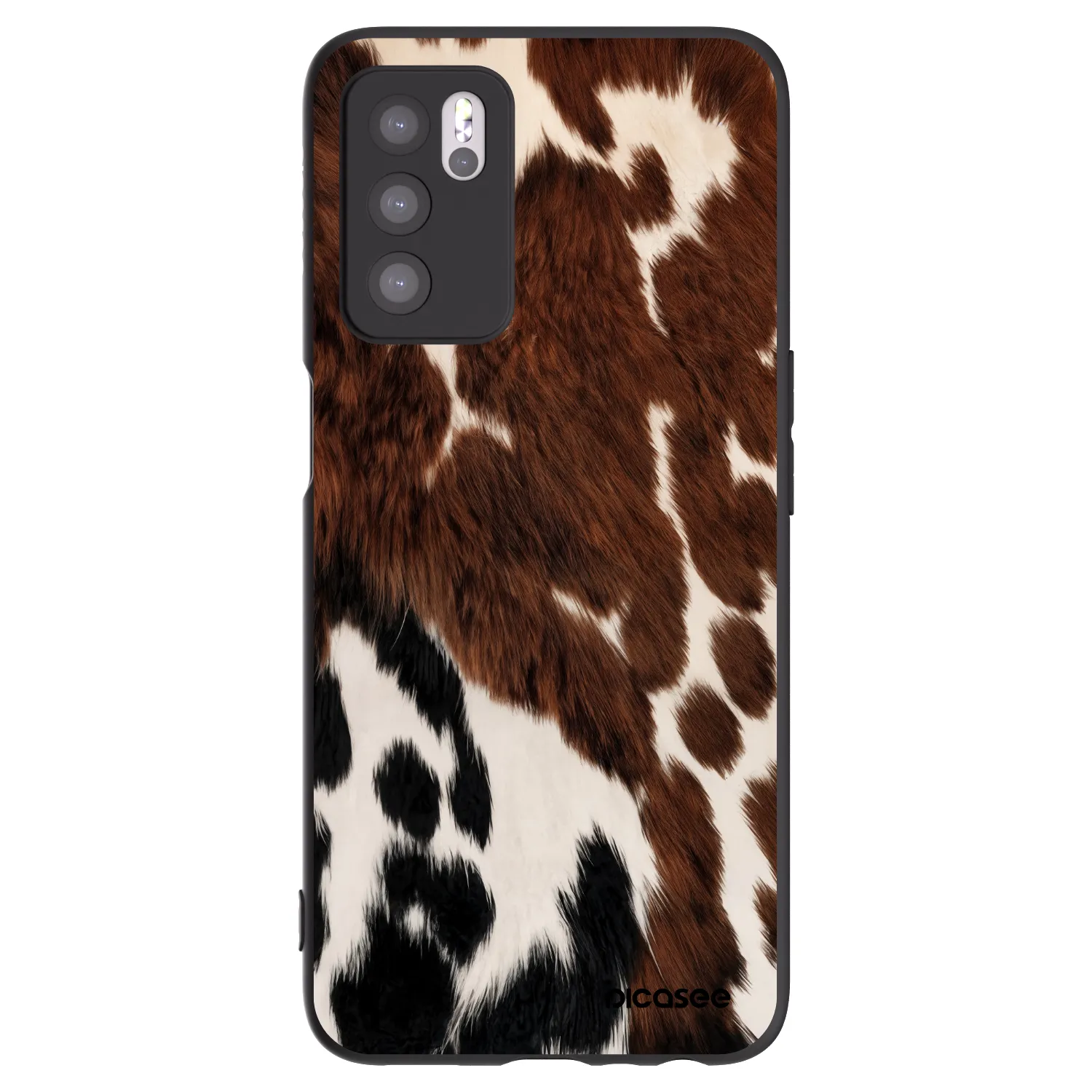 Picasee silikonski črni ovitek za OPPO A16 - Rust