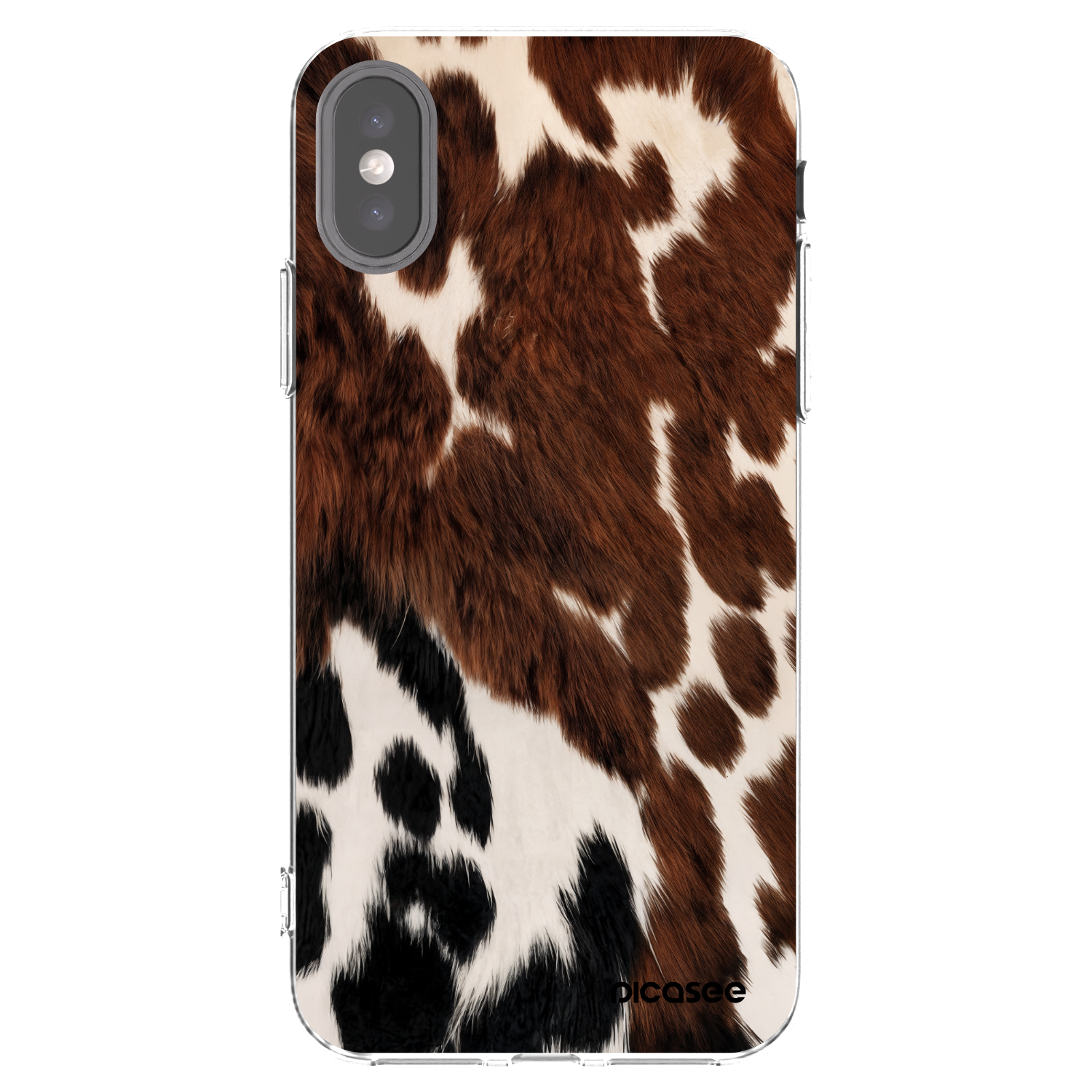 Picasee silikonski prozorni ovitek za Apple iPhone X/XS - Rust