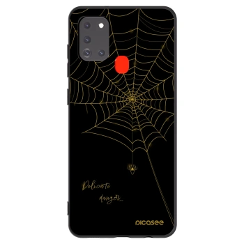 Picasee silikonski črni ovitek za Samsung Galaxy A21s - Delicate danger
