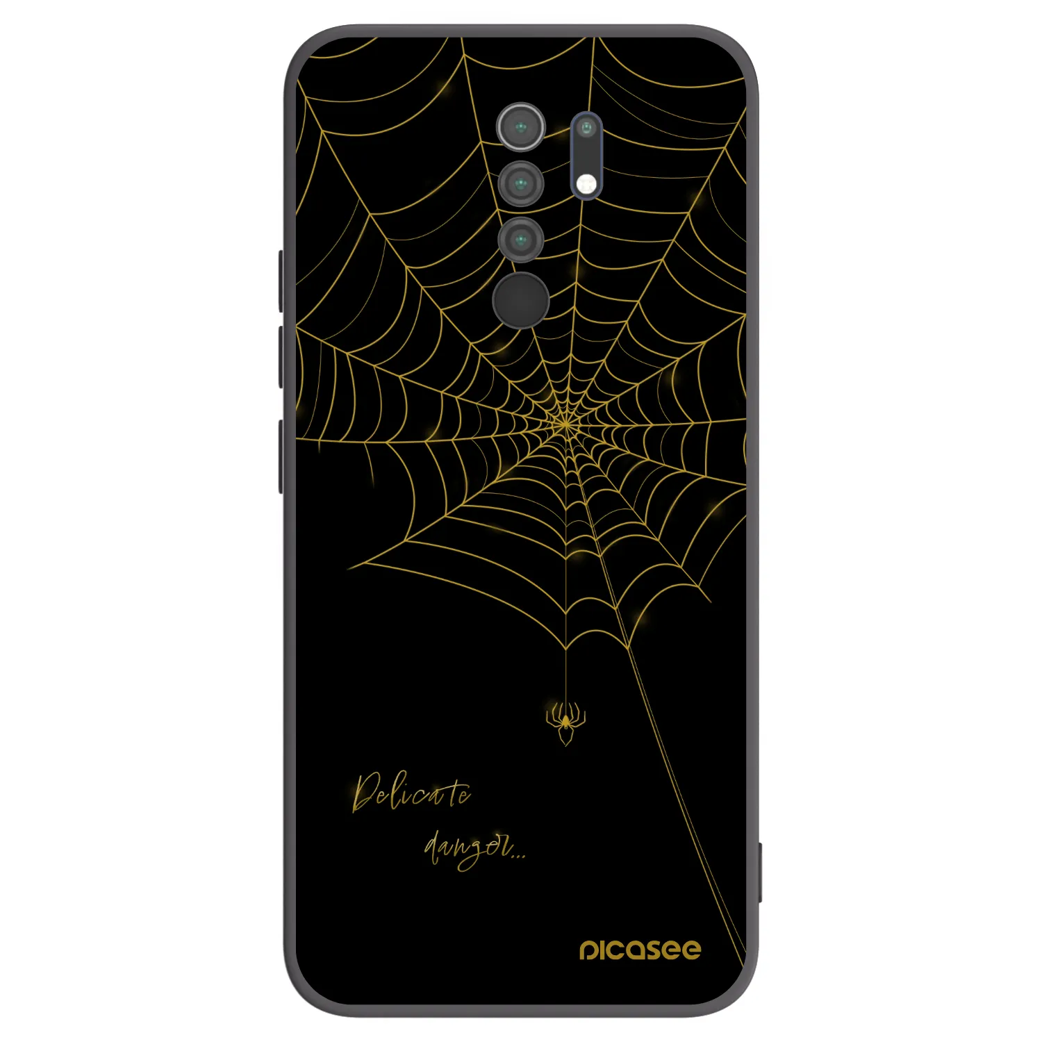 Picasee silikonski črni ovitek za Xiaomi Redmi 9 - Delicate danger