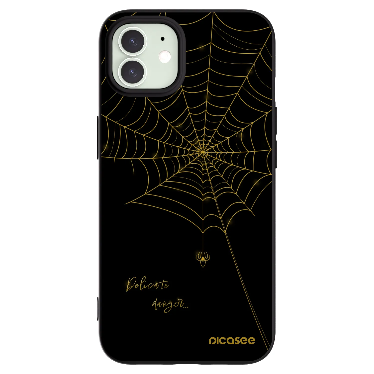 Picasee silikonski črni ovitek za Apple iPhone 12 - Delicate danger
