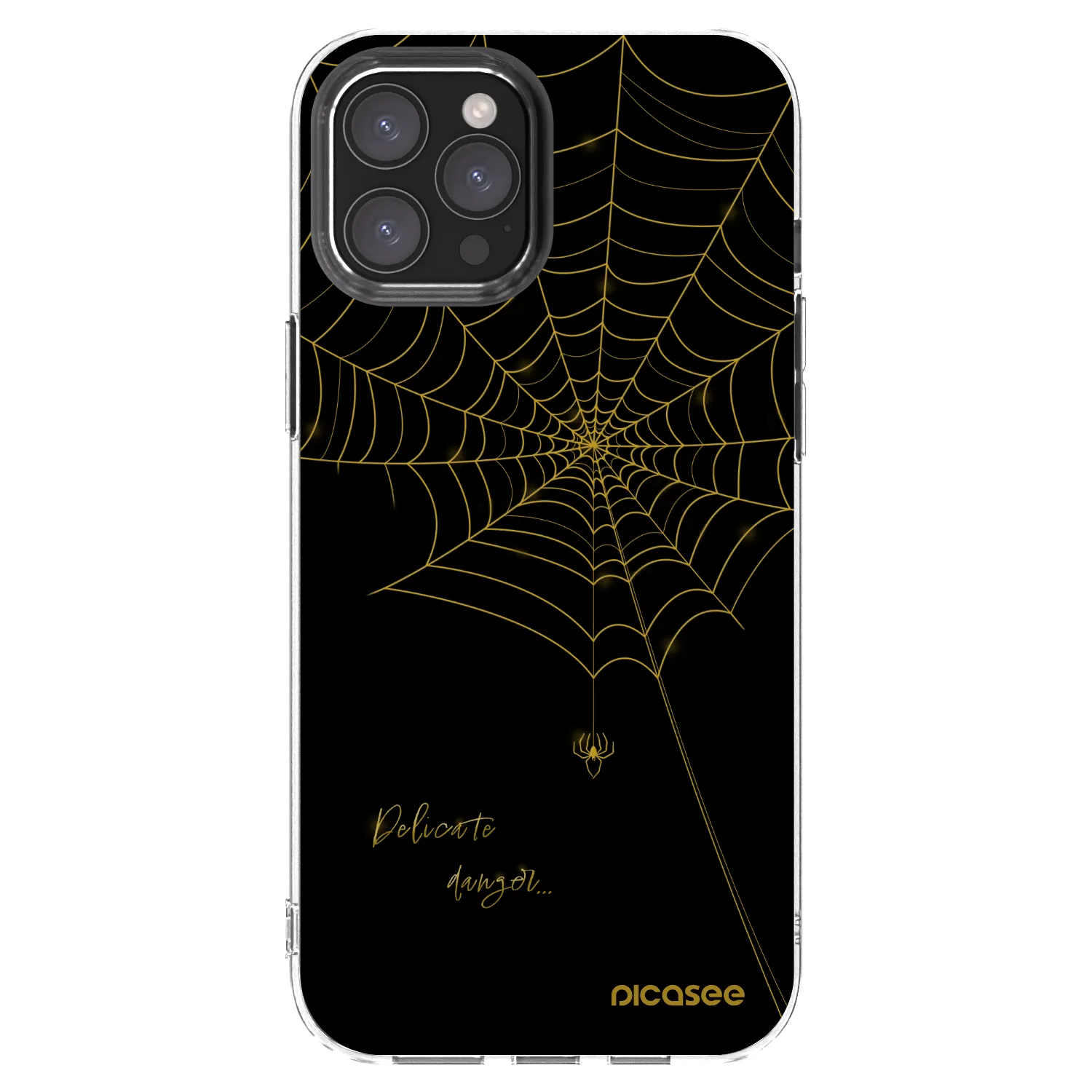 Picasee silikonski prozorni ovitek za Apple iPhone 12 Pro Max - Delicate danger
