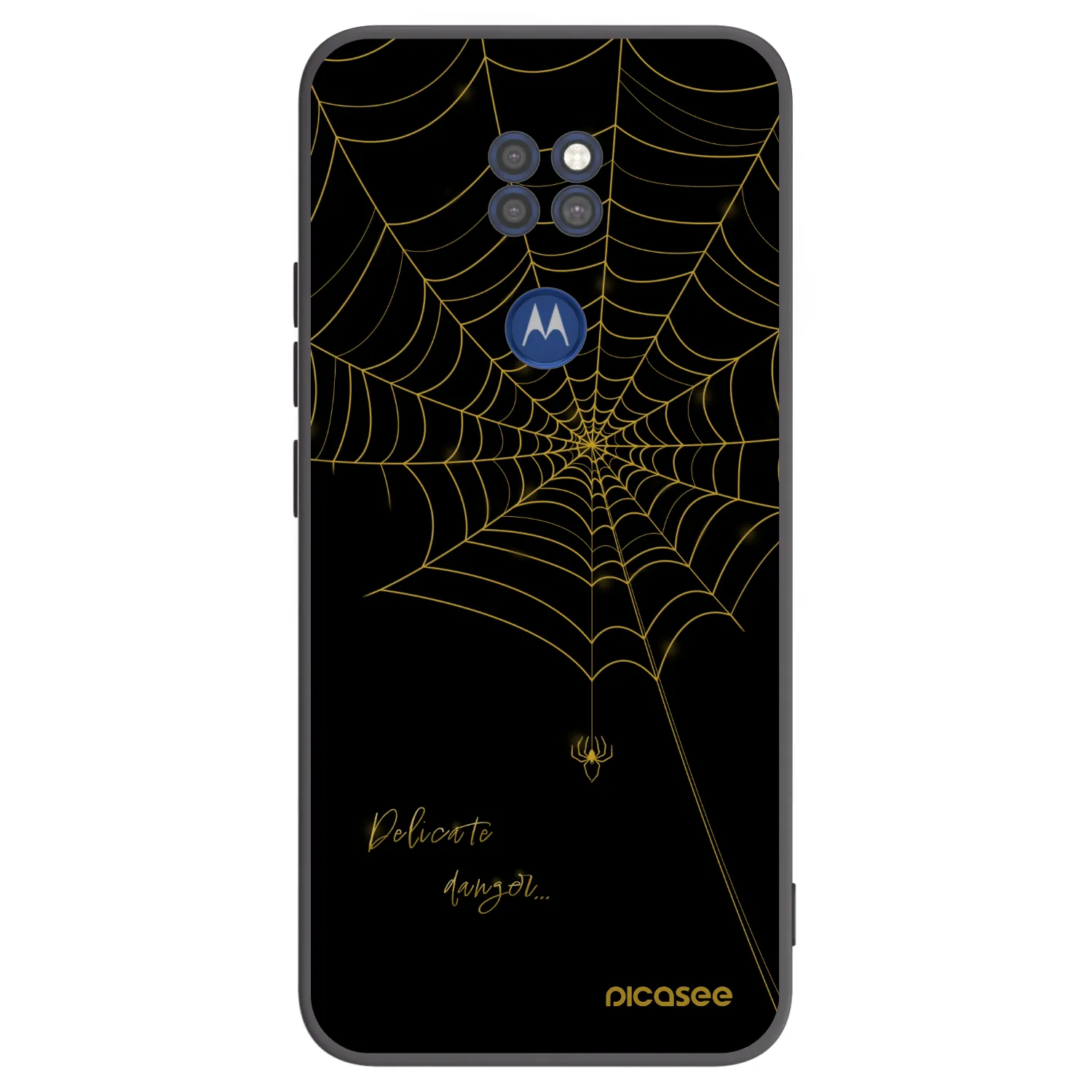 Picasee silikonski črni ovitek za Motorola Moto G9 Play - Delicate danger