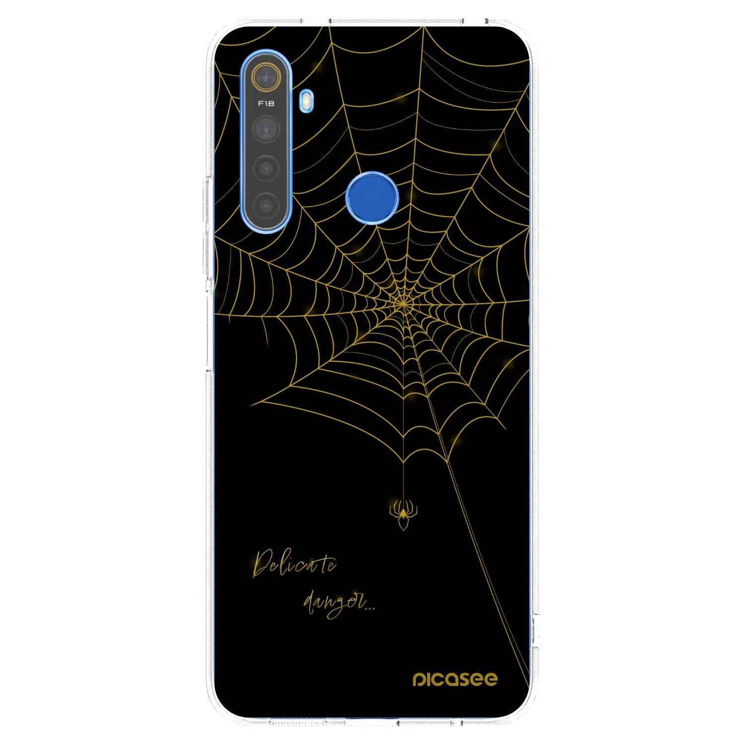 Picasee silikonski prozorni ovitek za Realme 5 - Delicate danger