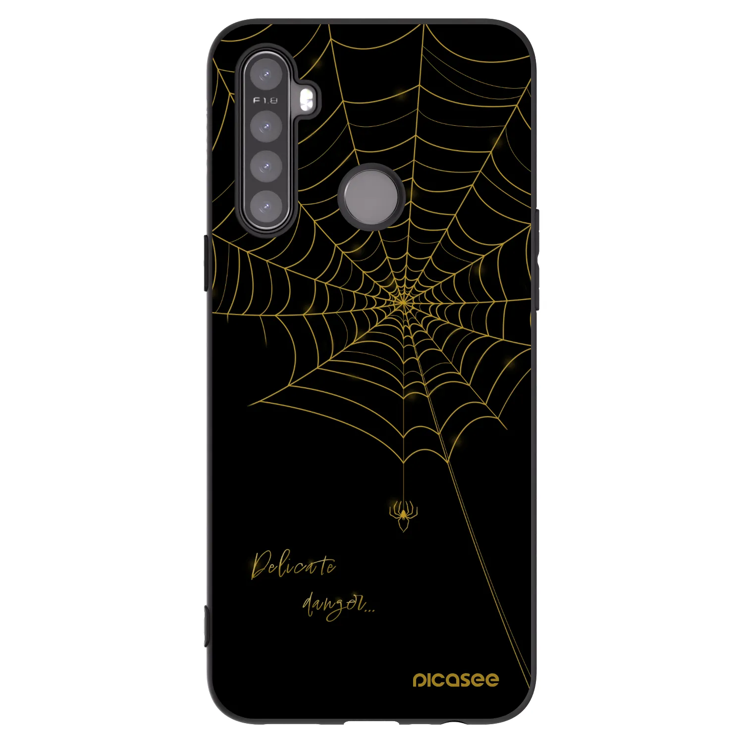 Picasee silikonski črni ovitek za Realme 5 - Delicate danger
