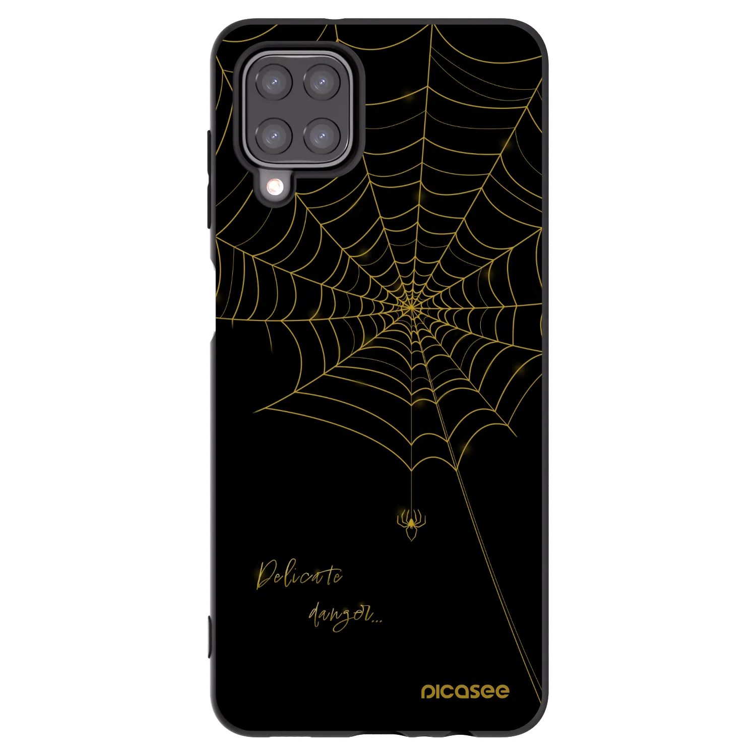 Picasee silikonski črni ovitek za Samsung Galaxy A12 A125F - Delicate danger