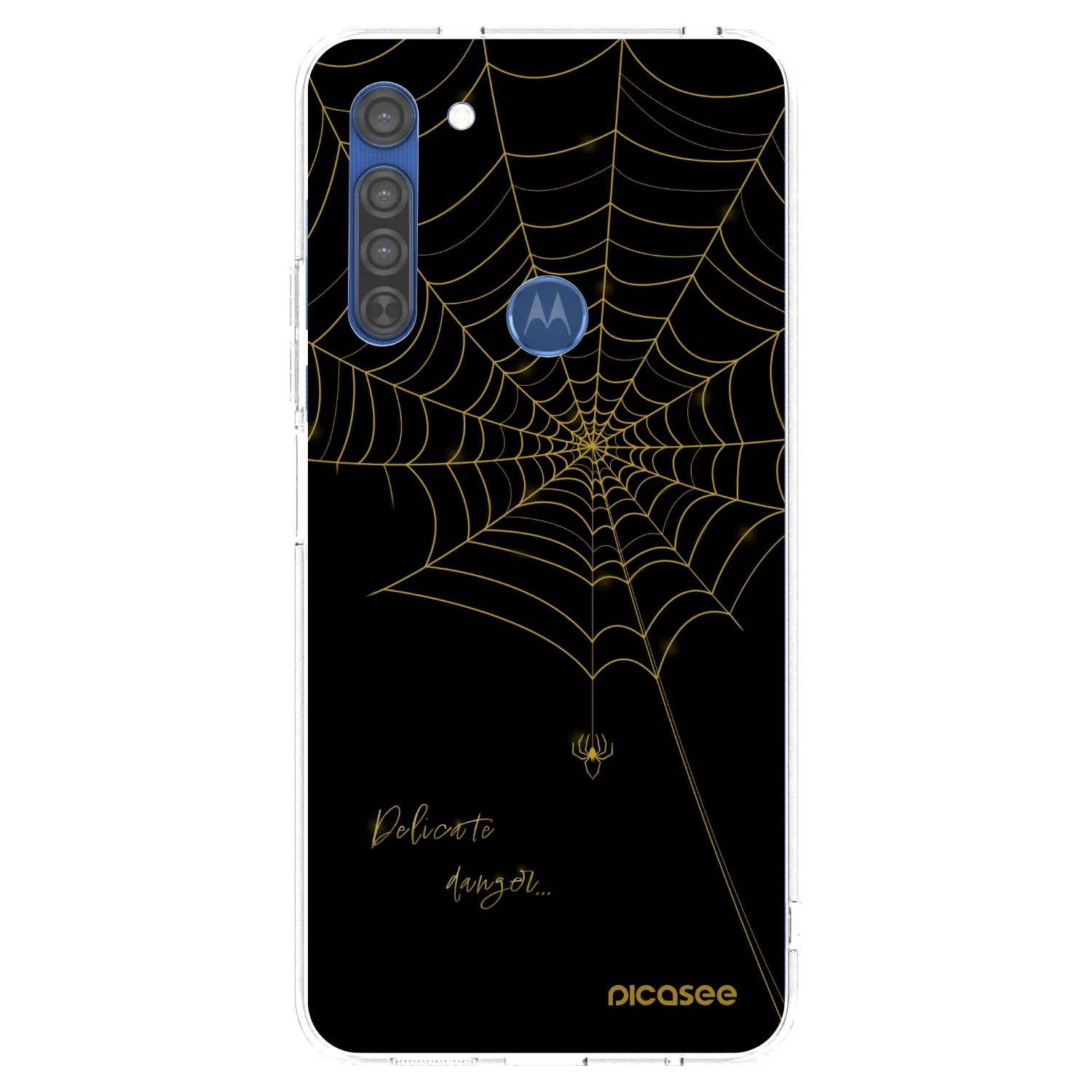 Picasee silikonski prozorni ovitek za Motorola Moto G8 - Delicate danger