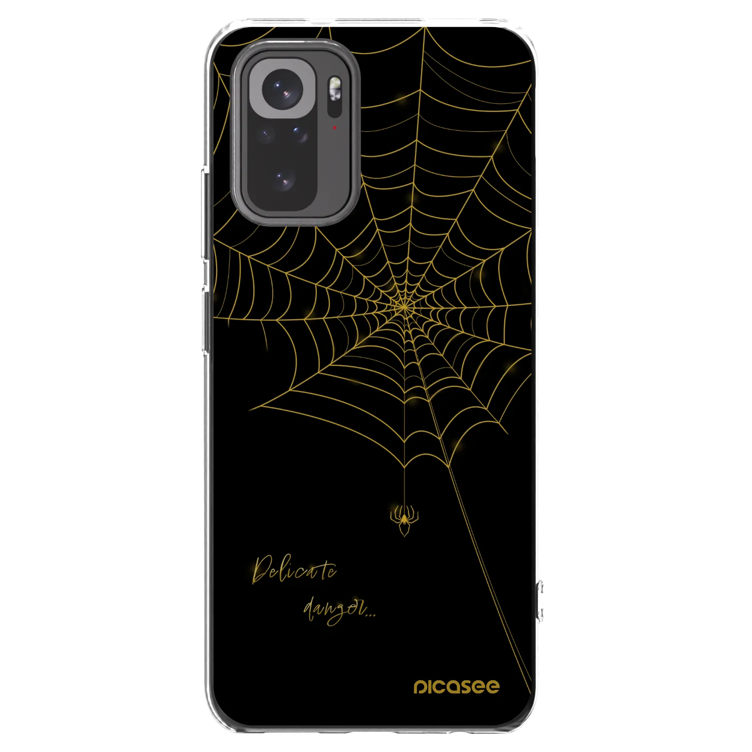 Picasee silikonski prozorni ovitek za Xiaomi Redmi Note 10 - Delicate danger