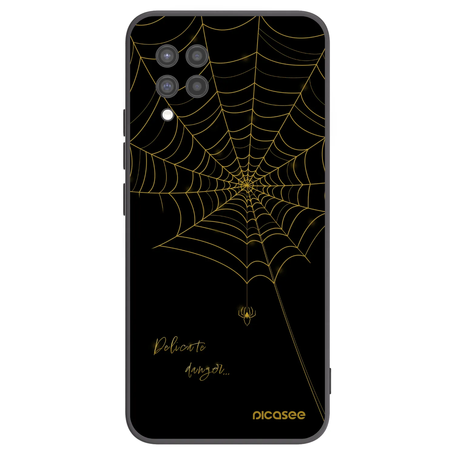 Picasee silikonski črni ovitek za Samsung Galaxy A42 A426B - Delicate danger