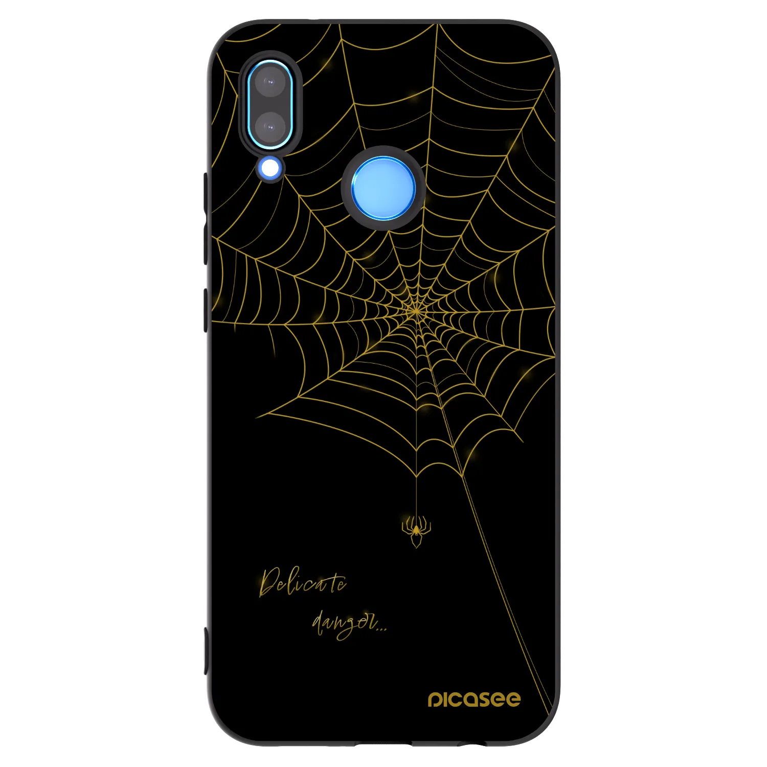 Picasee silikonski črni ovitek za Huawei P20 Lite - Delicate danger