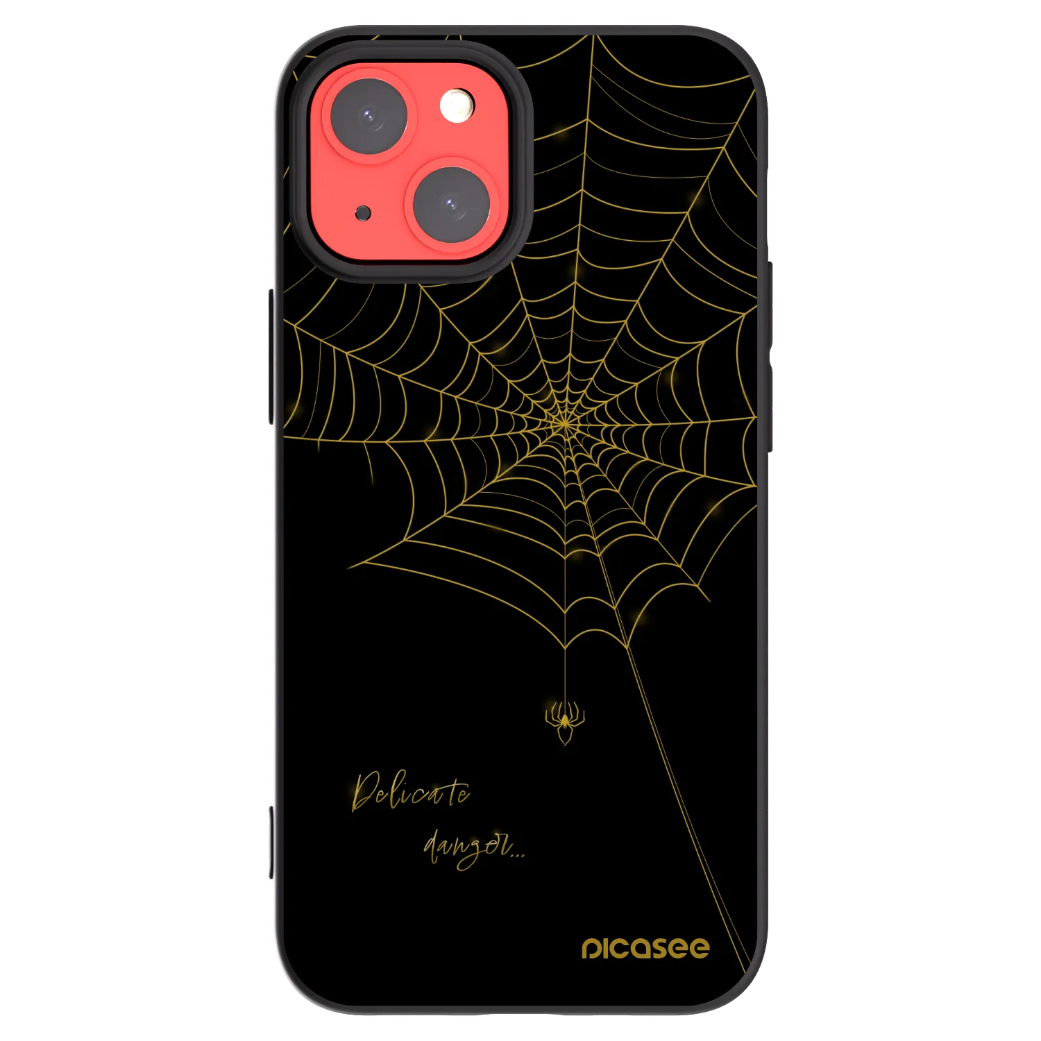 Picasee silikonski črni ovitek za Apple iPhone 13 mini - Delicate danger