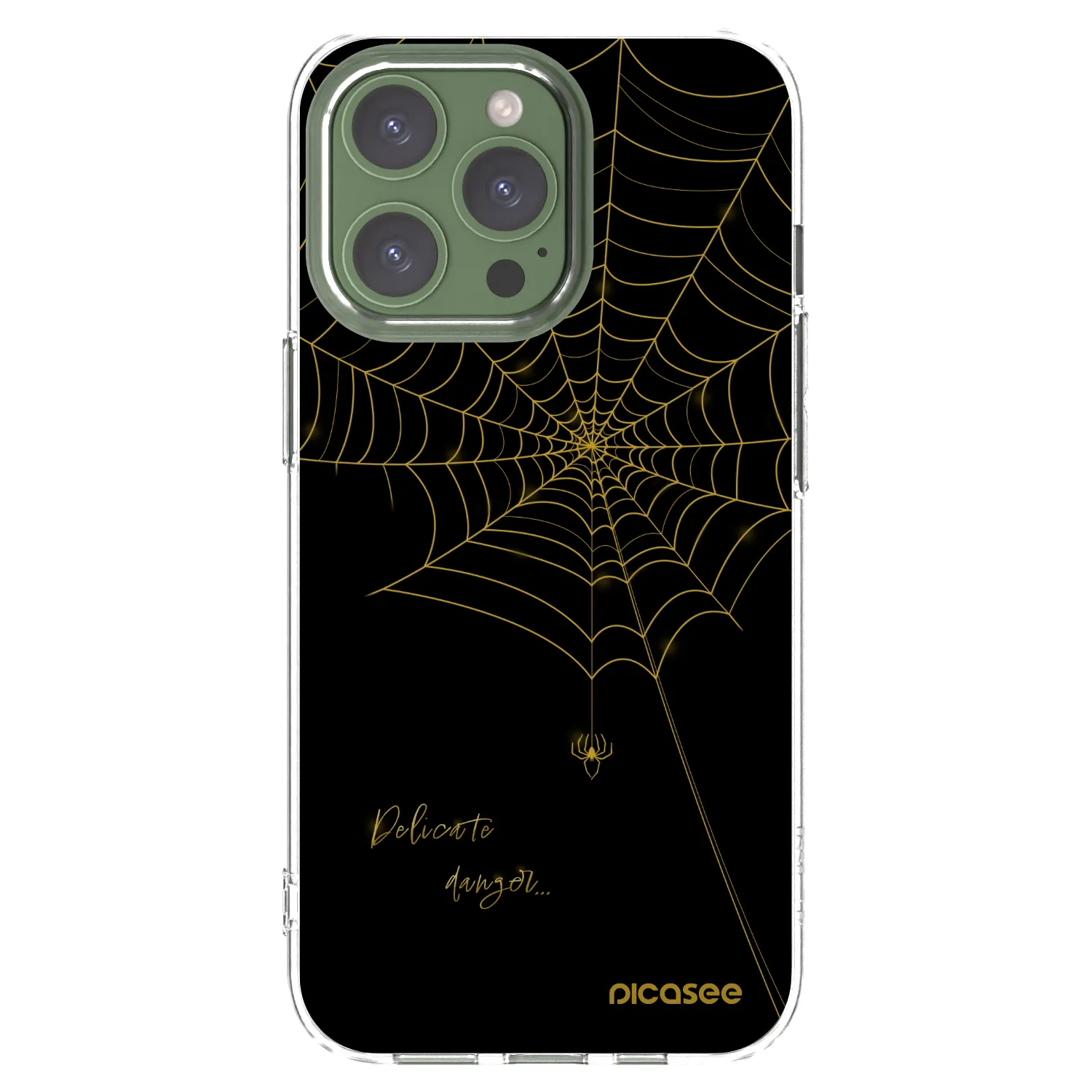 Picasee silikonski prozorni ovitek za Apple iPhone 13 Pro - Delicate danger