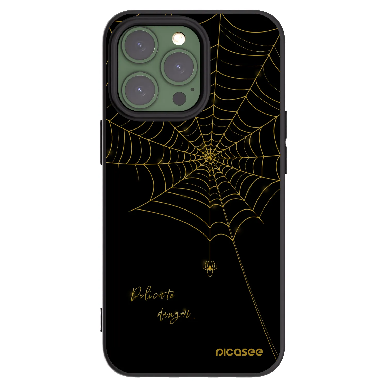Picasee silikonski črni ovitek za Apple iPhone 13 Pro - Delicate danger