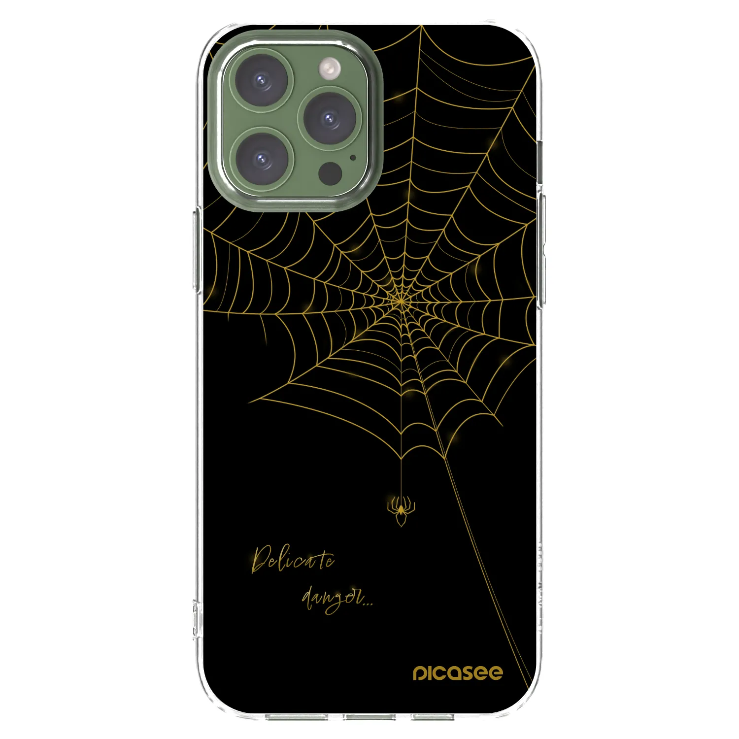 Picasee silikonski prozorni ovitek za Apple iPhone 13 Pro Max - Delicate danger