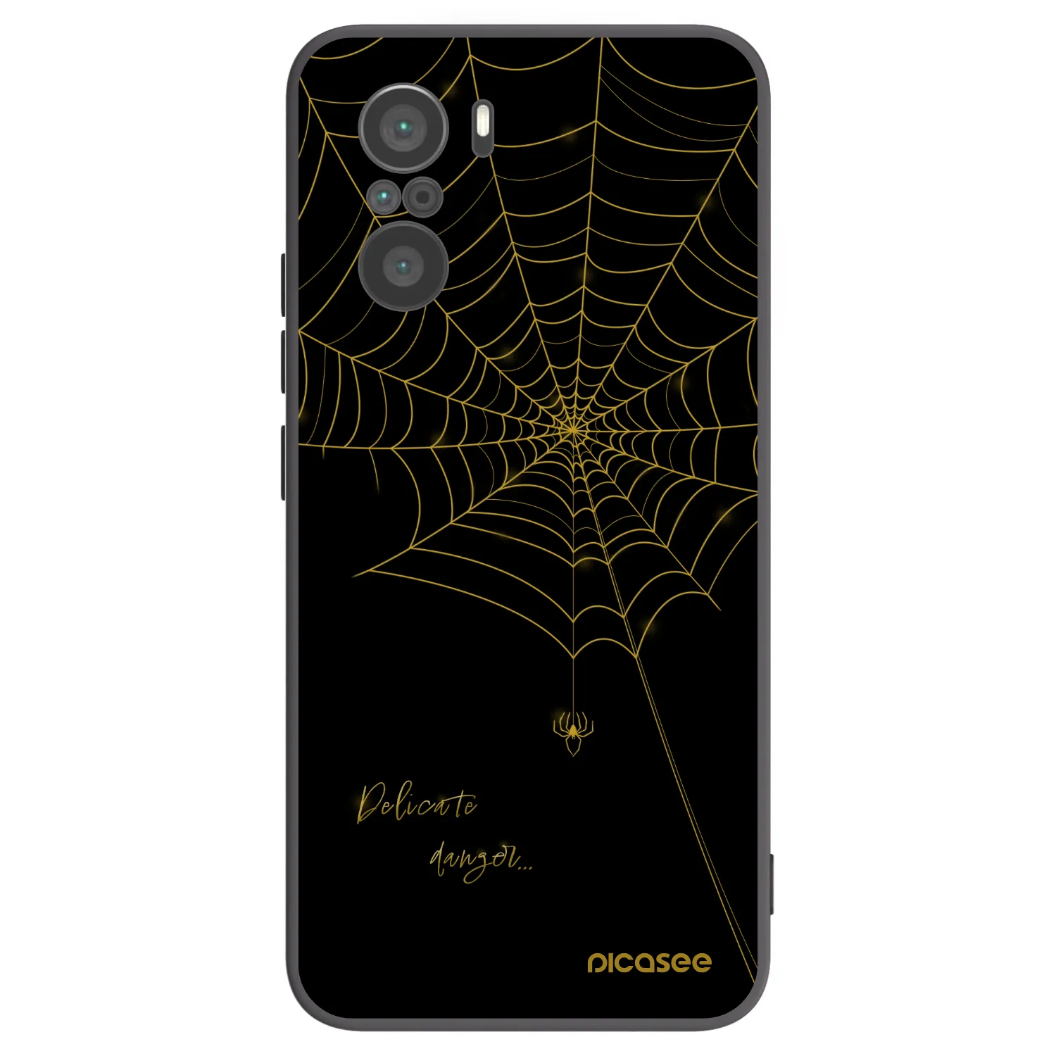 Picasee silikonski črni ovitek za Xiaomi Poco F3 - Delicate danger