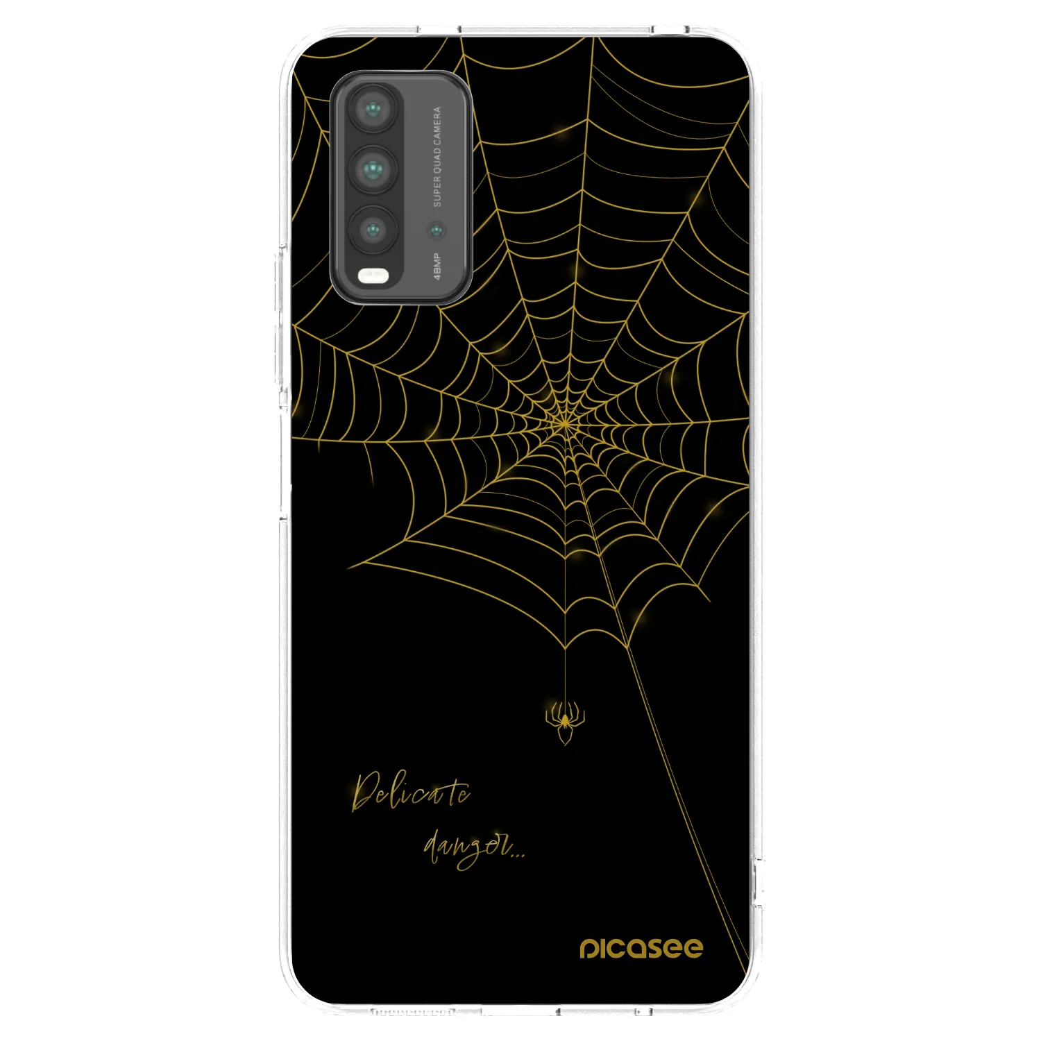 Picasee silikonski črni ovitek za Xiaomi Redmi 9T - Delicate danger