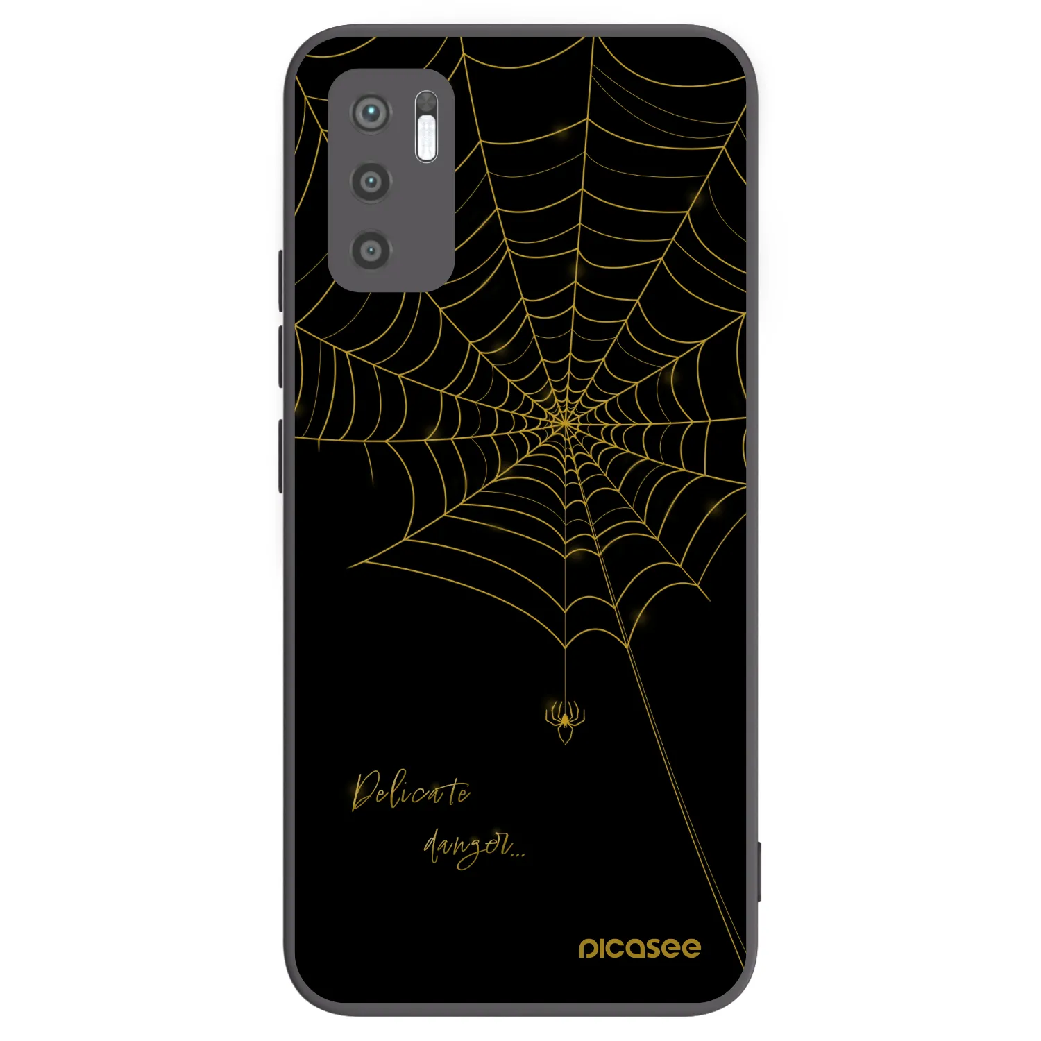 Picasee silikonski črni ovitek za Xiaomi Redmi Note 10 5G - Delicate danger