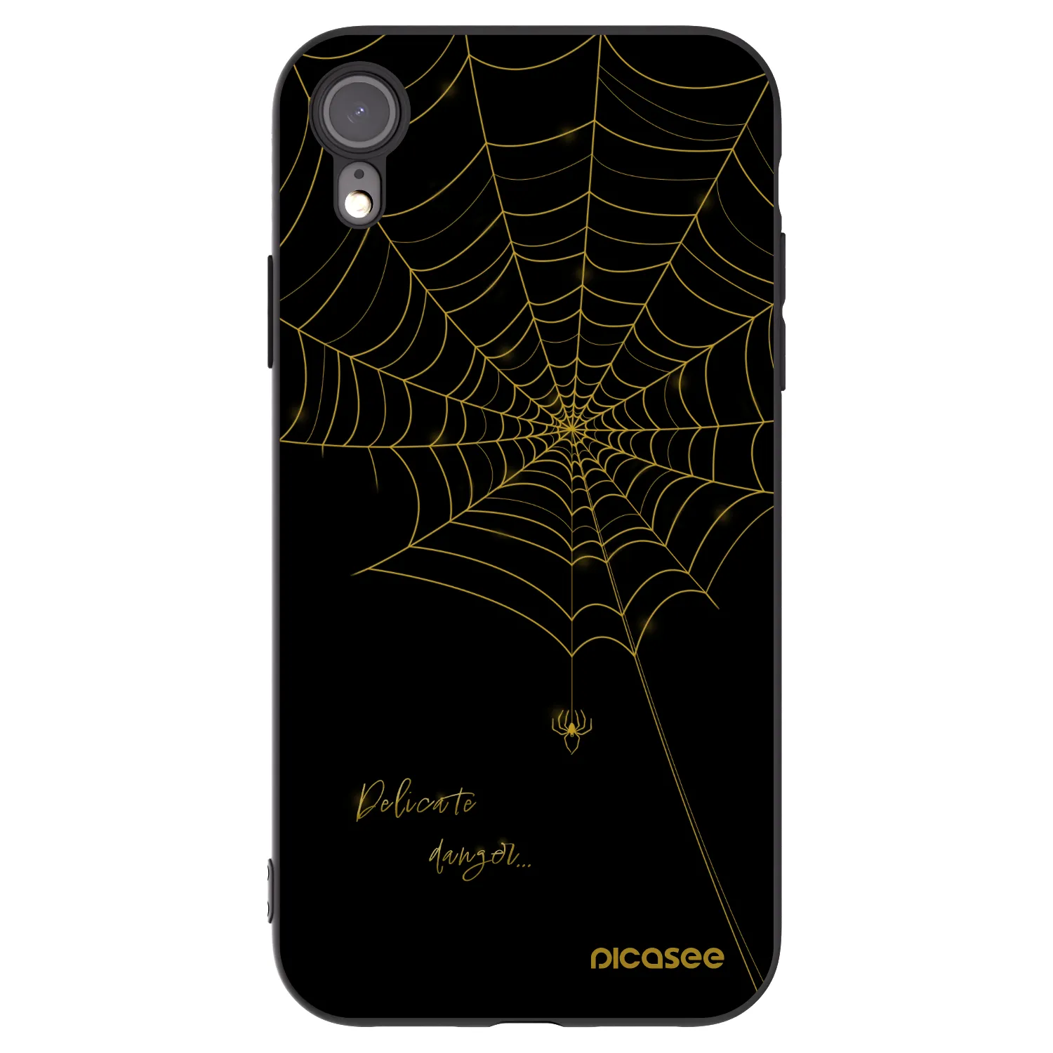 Picasee silikonski črni ovitek za Apple iPhone XR - Delicate danger