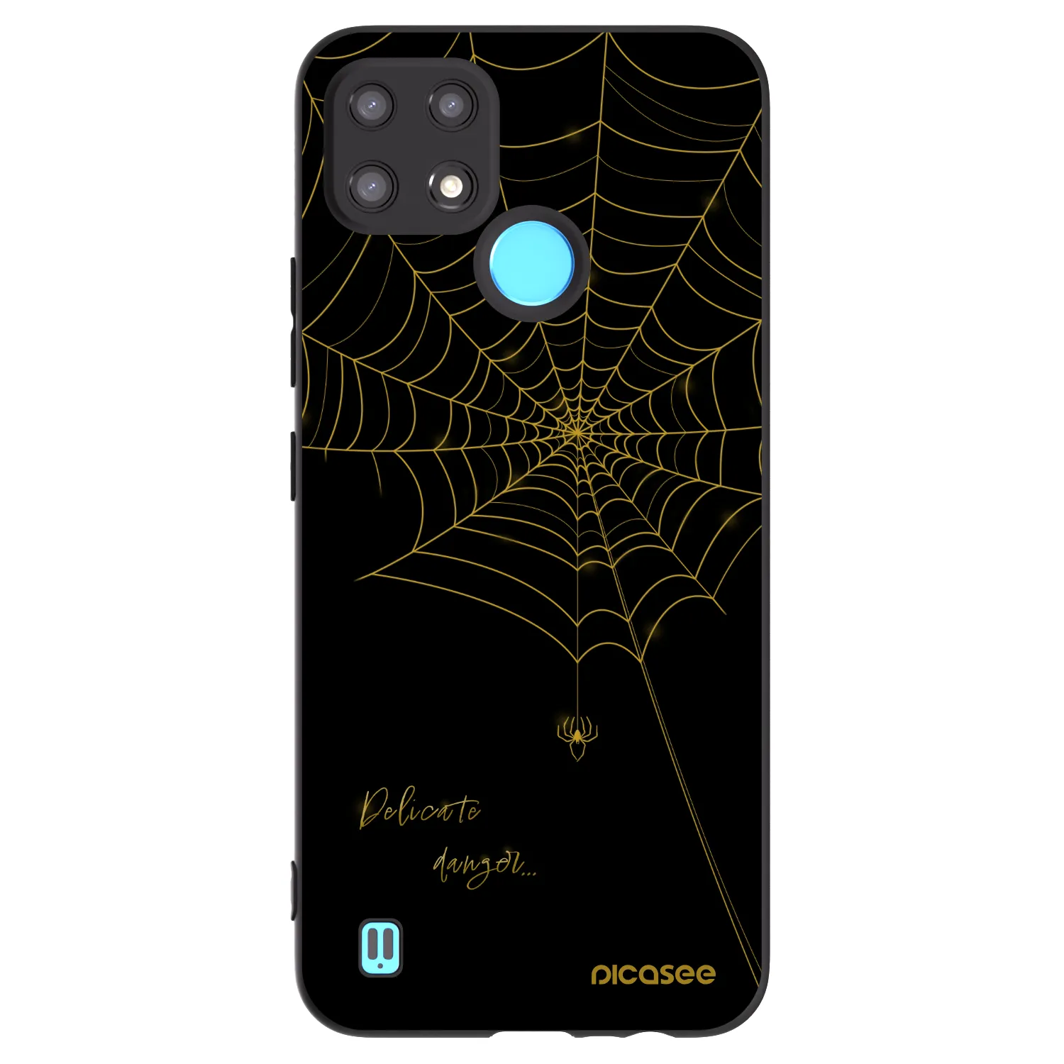 Picasee silikonski črni ovitek za Realme C21 - Delicate danger
