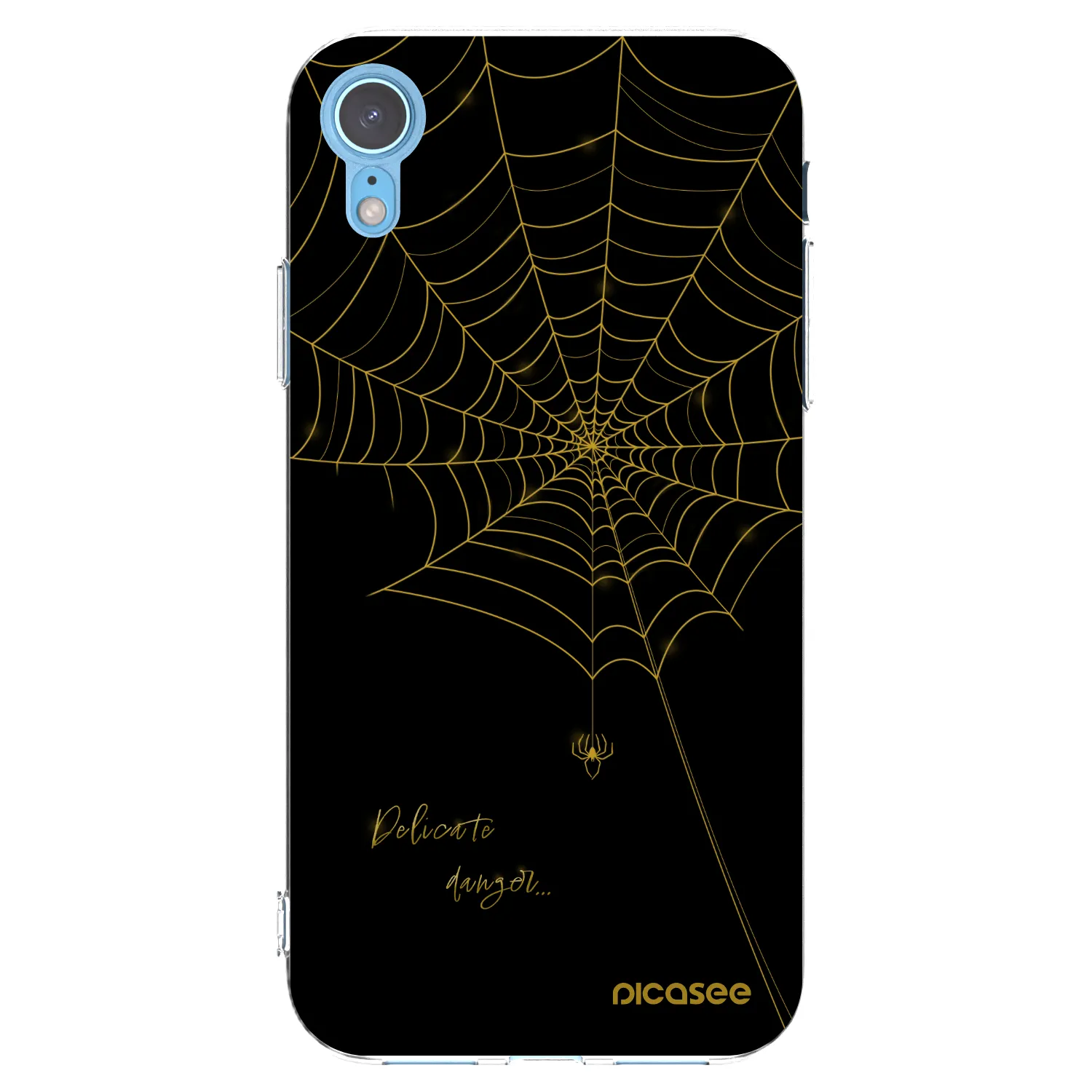 Picasee silikonski prozorni ovitek za Apple iPhone XR - Delicate danger