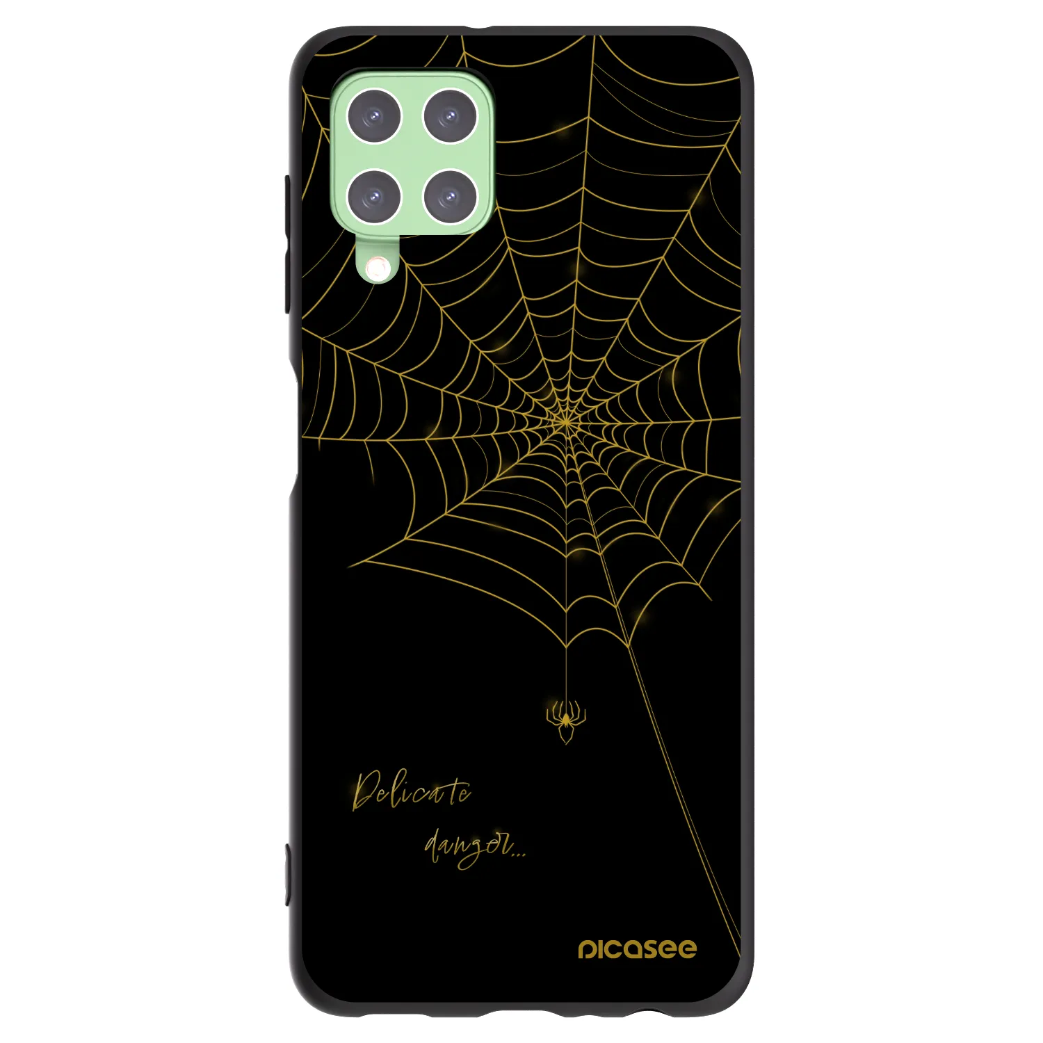 Picasee silikonski črni ovitek za Samsung Galaxy A22 A225F 4G - Delicate danger
