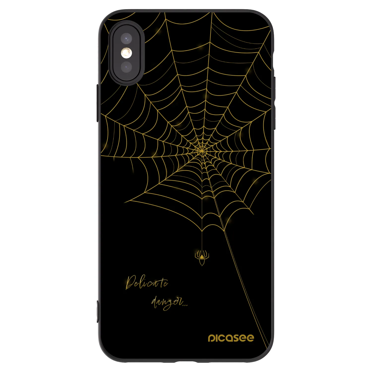 Picasee silikonski črni ovitek za Apple iPhone XS Max - Delicate danger
