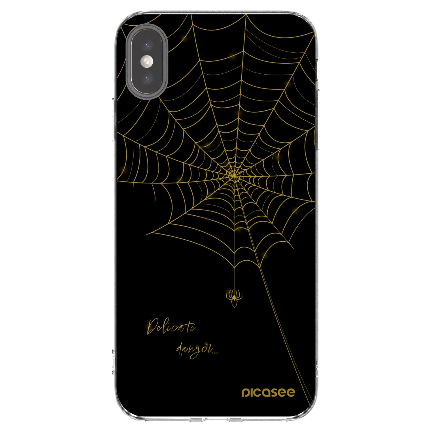 Picasee silikonski prozorni ovitek za Apple iPhone XS Max - Delicate danger
