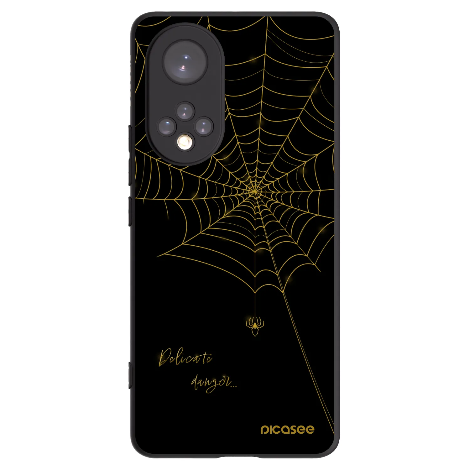 Picasee silikonski črni ovitek za Huawei Nova 9 - Delicate danger