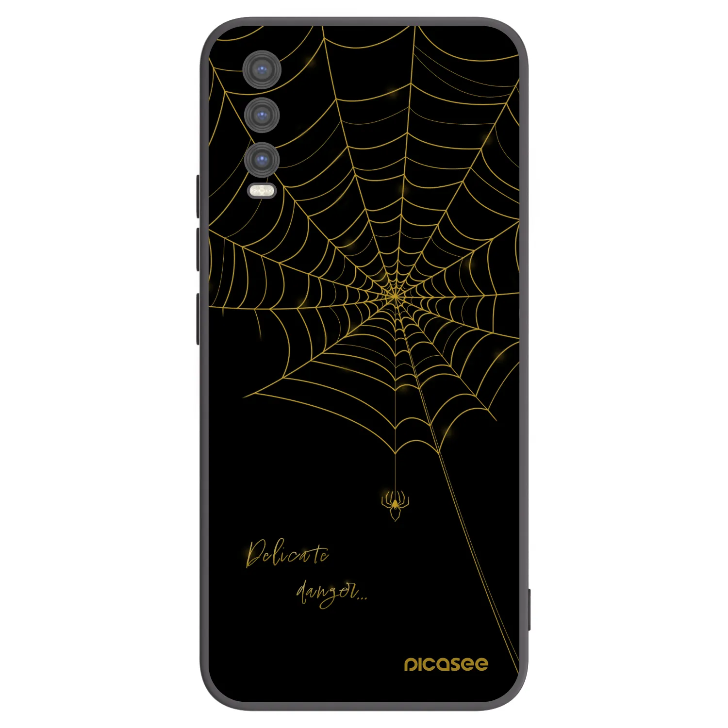 Picasee silikonski črni ovitek za Vivo Y20s - Delicate danger