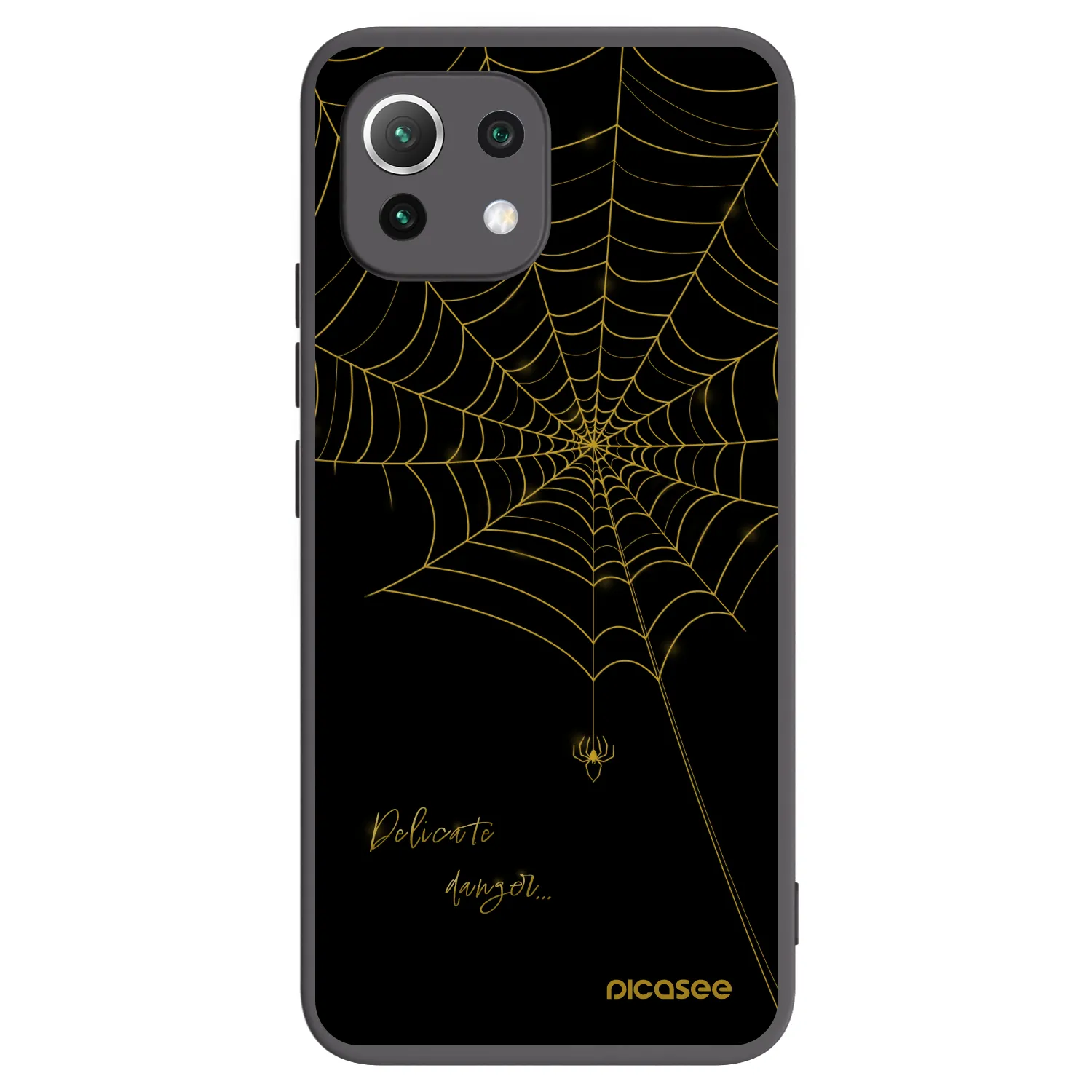 Picasee silikonski črni ovitek za Xiaomi 11 Lite 5G NE - Delicate danger
