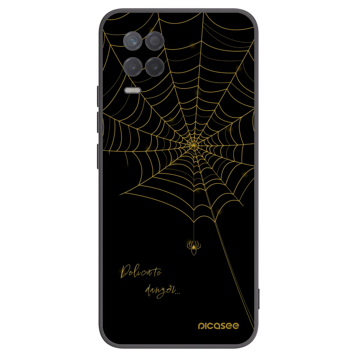Picasee silikonski črni ovitek za Realme 8 5G - Delicate danger