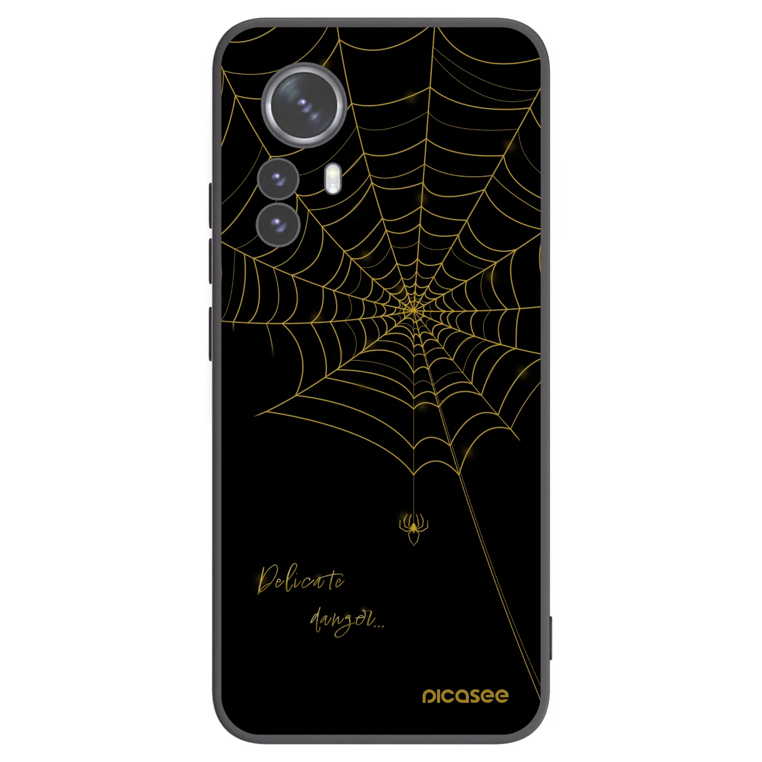 Picasee silikonski črni ovitek za Xiaomi 12 Pro - Delicate danger
