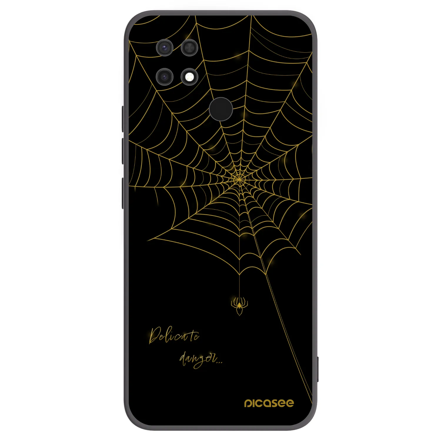 Picasee silikonski črni ovitek za Xiaomi Redmi 10C - Delicate danger
