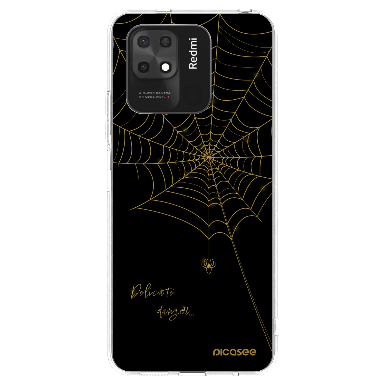 Picasee silikonski prozorni ovitek za Xiaomi Redmi 10C - Delicate danger