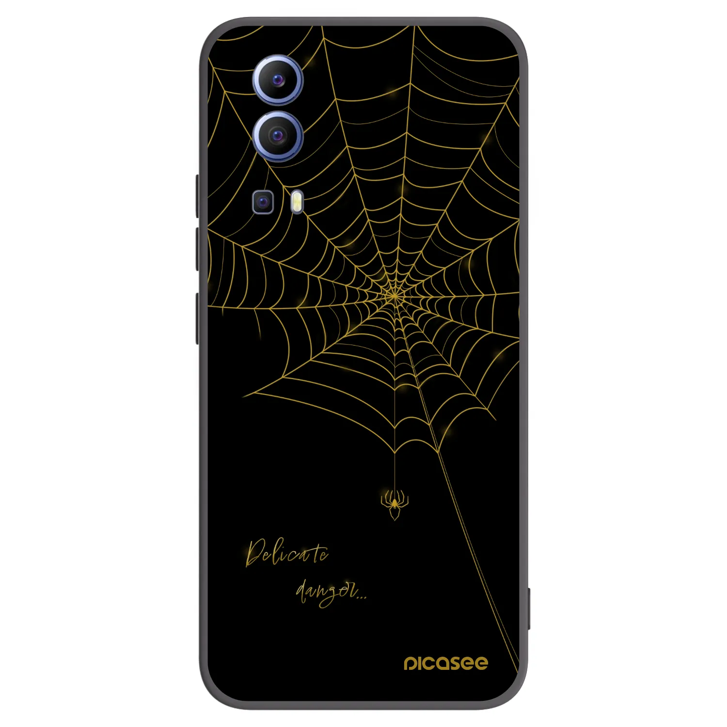 Picasee silikonski črni ovitek za Vivo Y52 5G - Delicate danger