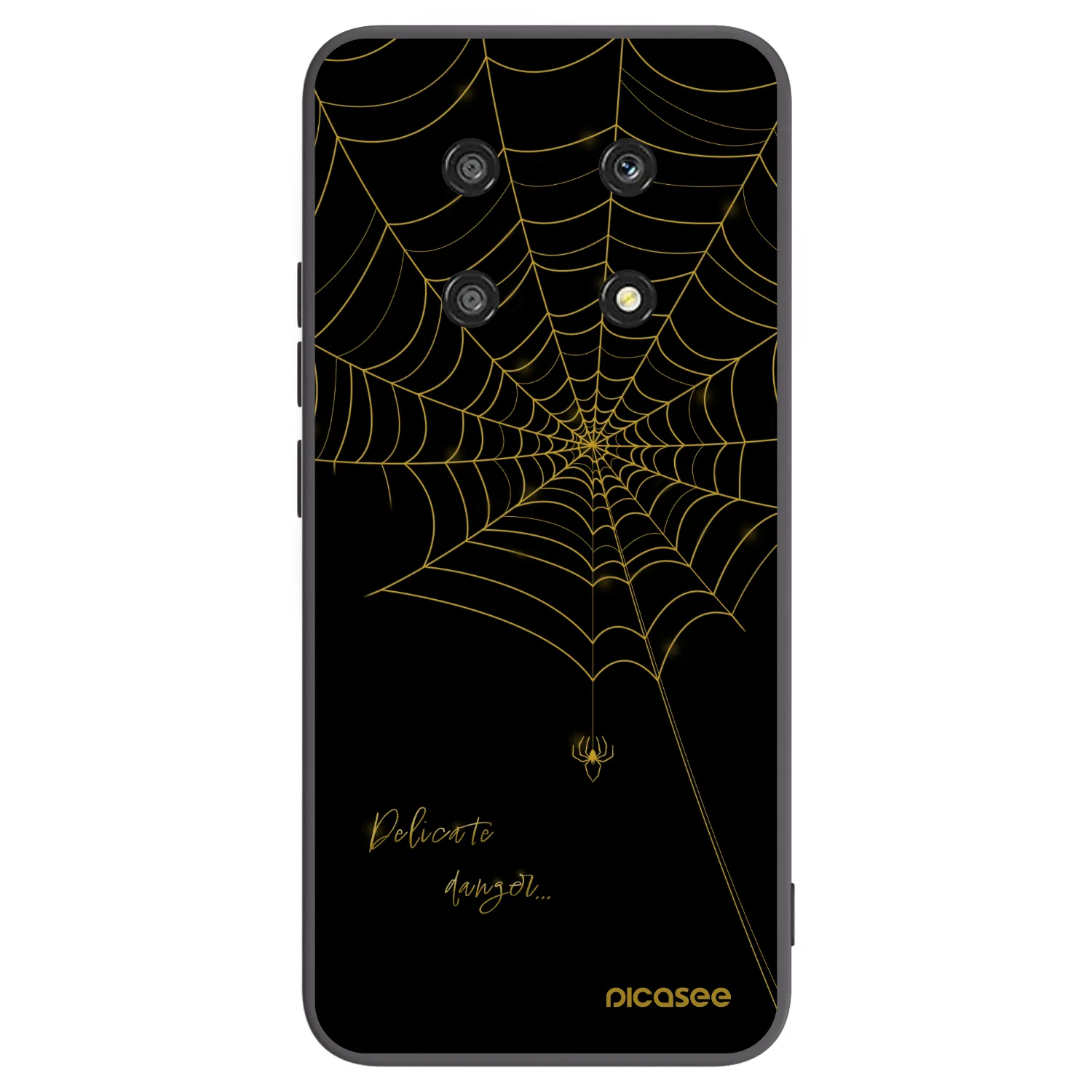 Picasee silikonski črni ovitek za Honor Magic4 Lite 5G - Delicate danger