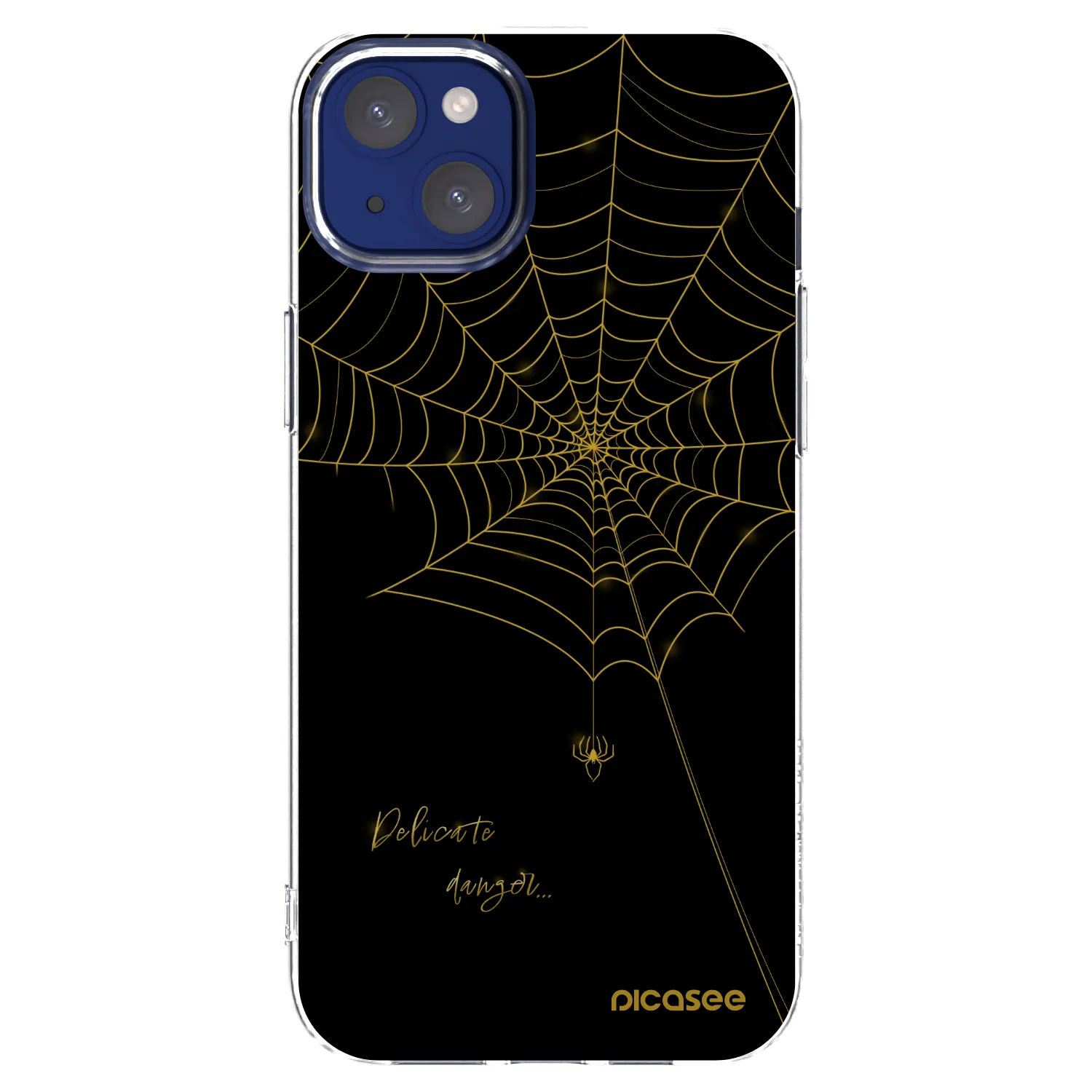 Picasee silikonski prozorni ovitek za Apple iPhone 14 Plus - Delicate danger