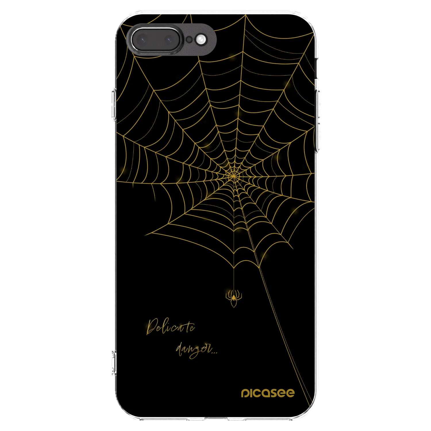 Picasee silikonski prozorni ovitek za Apple iPhone 8 Plus - Delicate danger