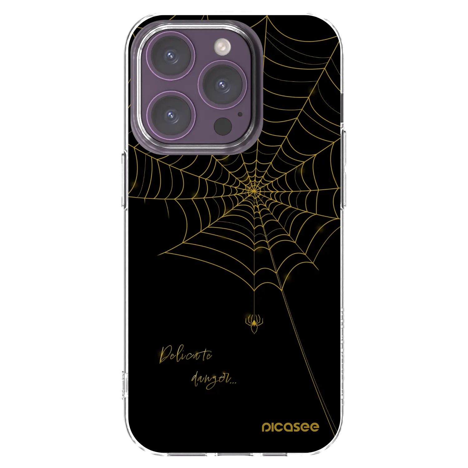 Picasee silikonski prozorni ovitek za Apple iPhone 14 Pro - Delicate danger