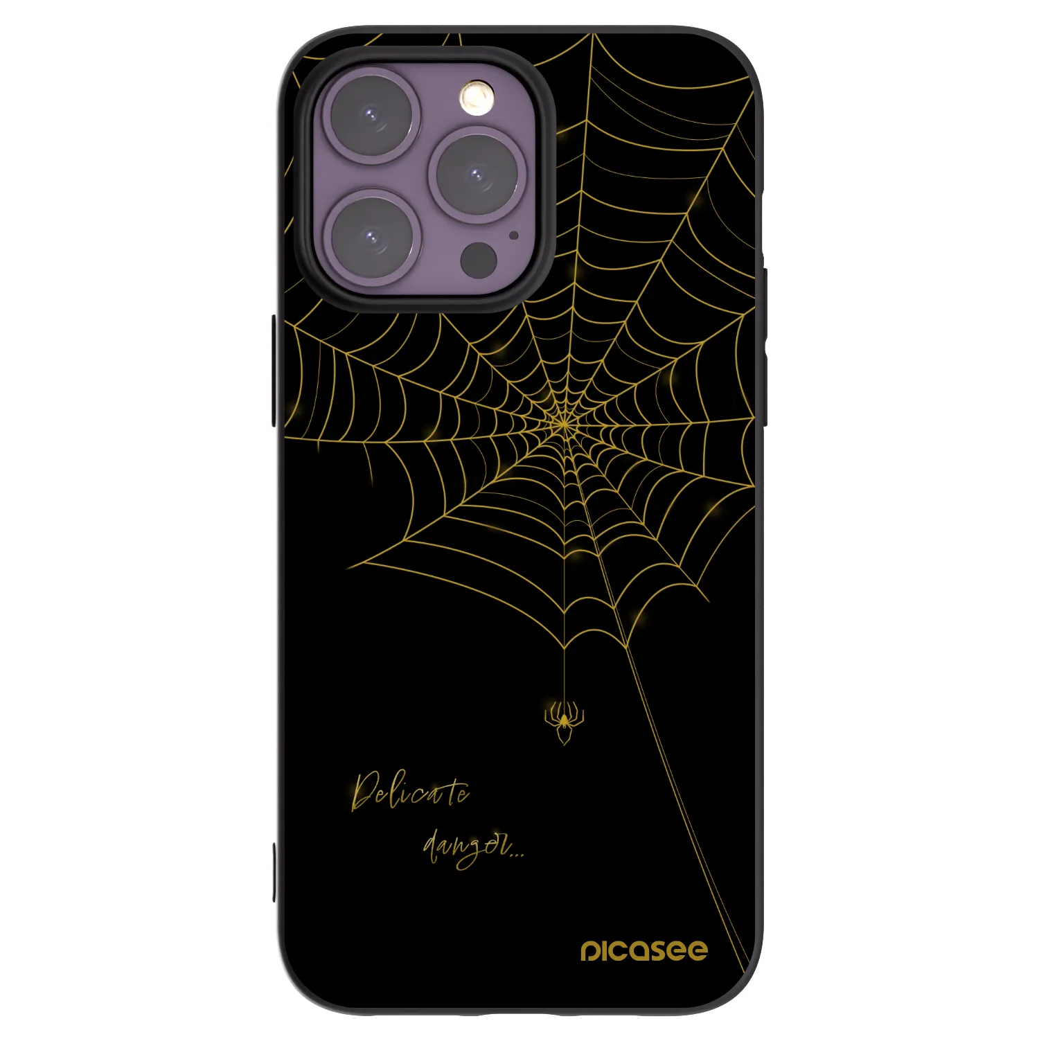 Picasee silikonski črni ovitek za Apple iPhone 14 Pro Max - Delicate danger