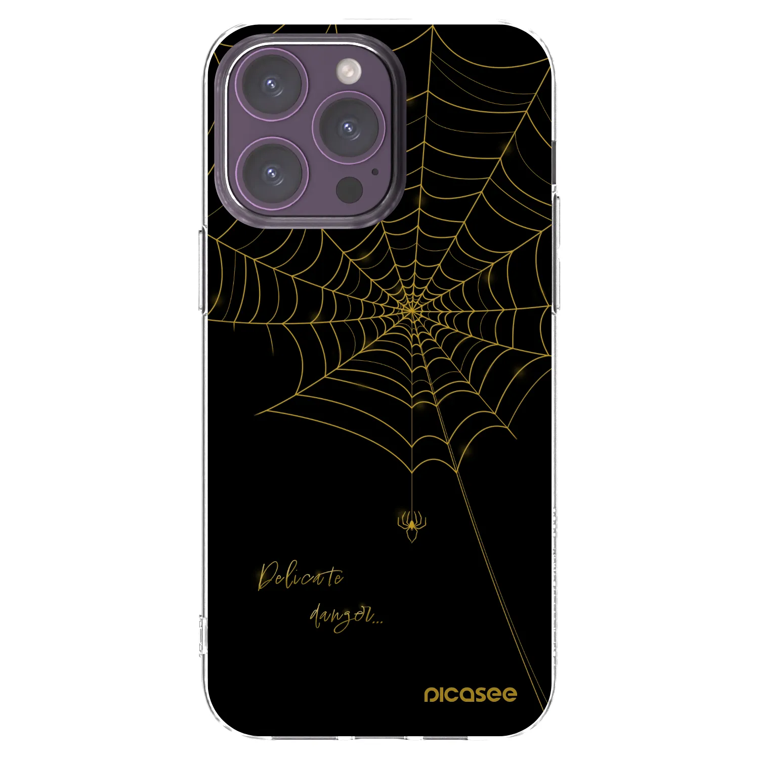 Picasee silikonski prozorni ovitek za Apple iPhone 14 Pro Max - Delicate danger