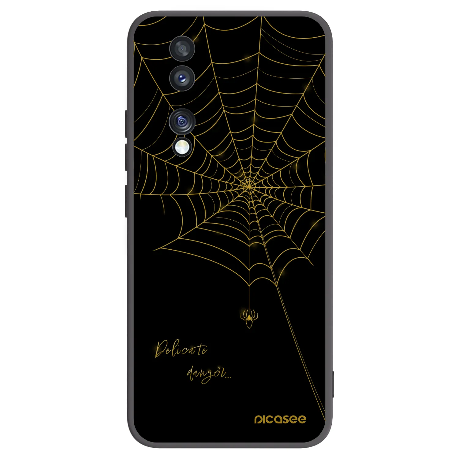 Picasee silikonski črni ovitek za Honor 70 - Delicate danger